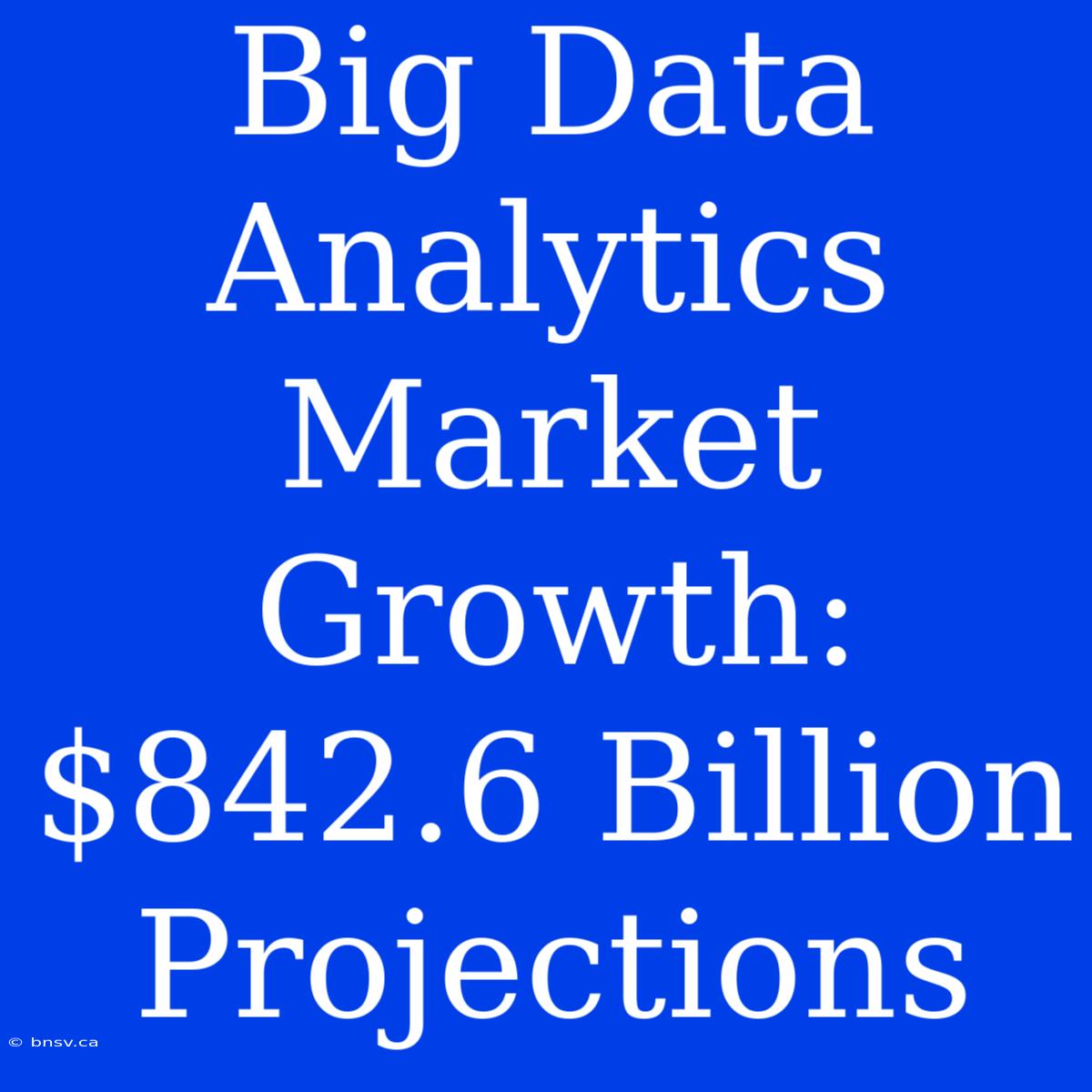 Big Data Analytics Market Growth: $842.6 Billion Projections