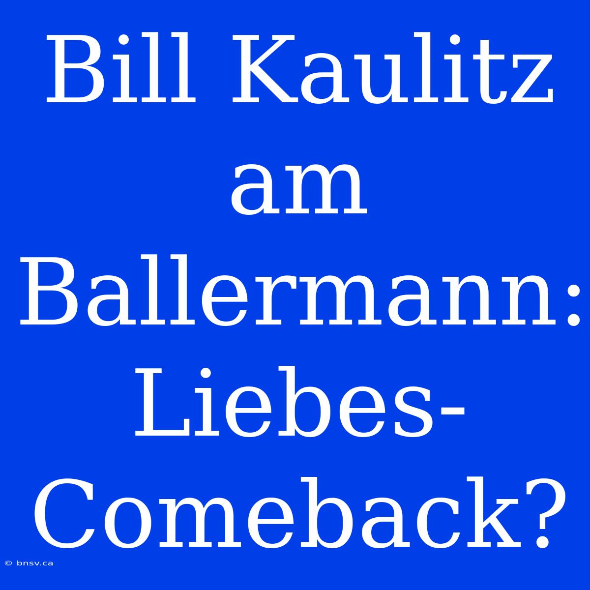 Bill Kaulitz Am Ballermann: Liebes-Comeback?