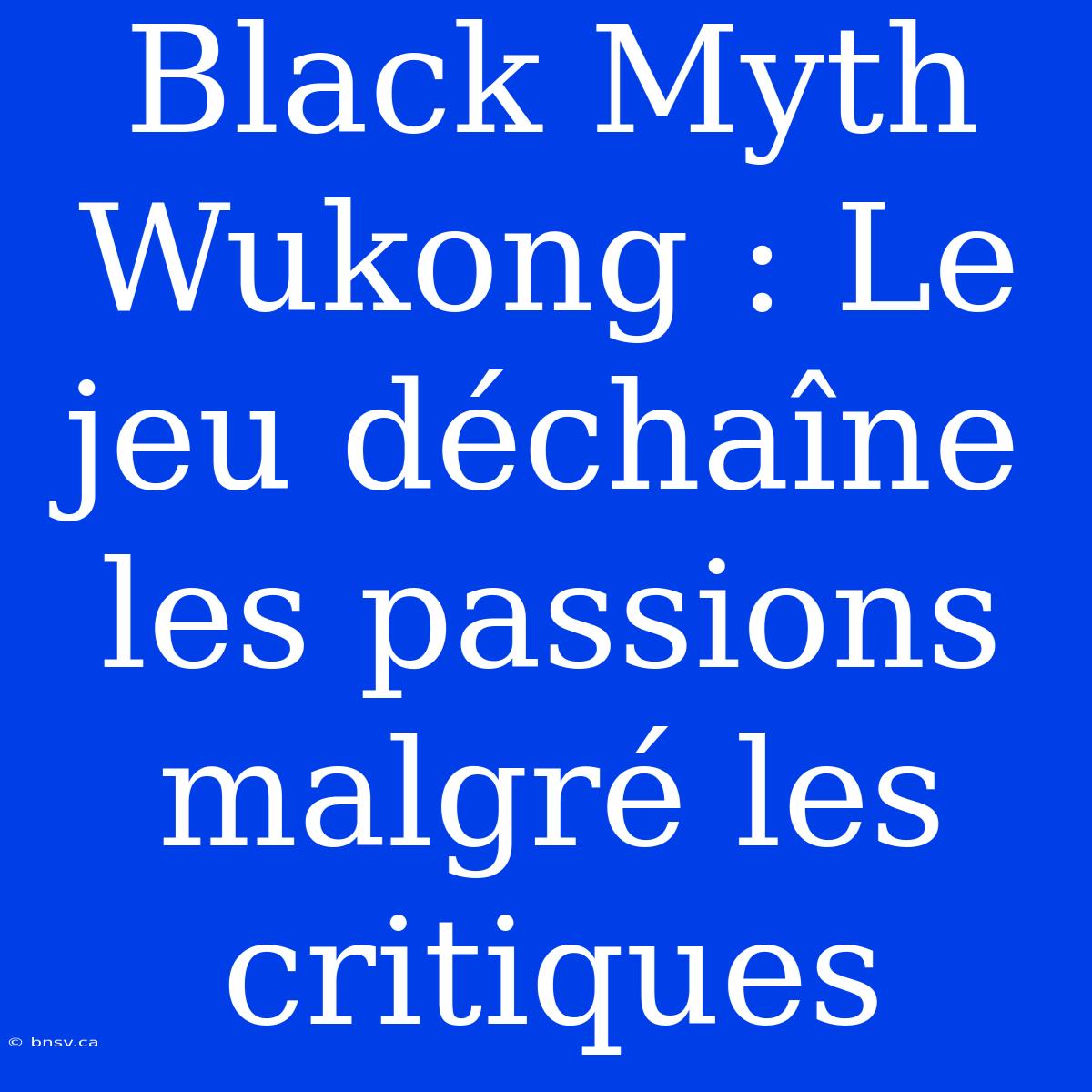 Black Myth Wukong : Le Jeu Déchaîne Les Passions Malgré Les Critiques