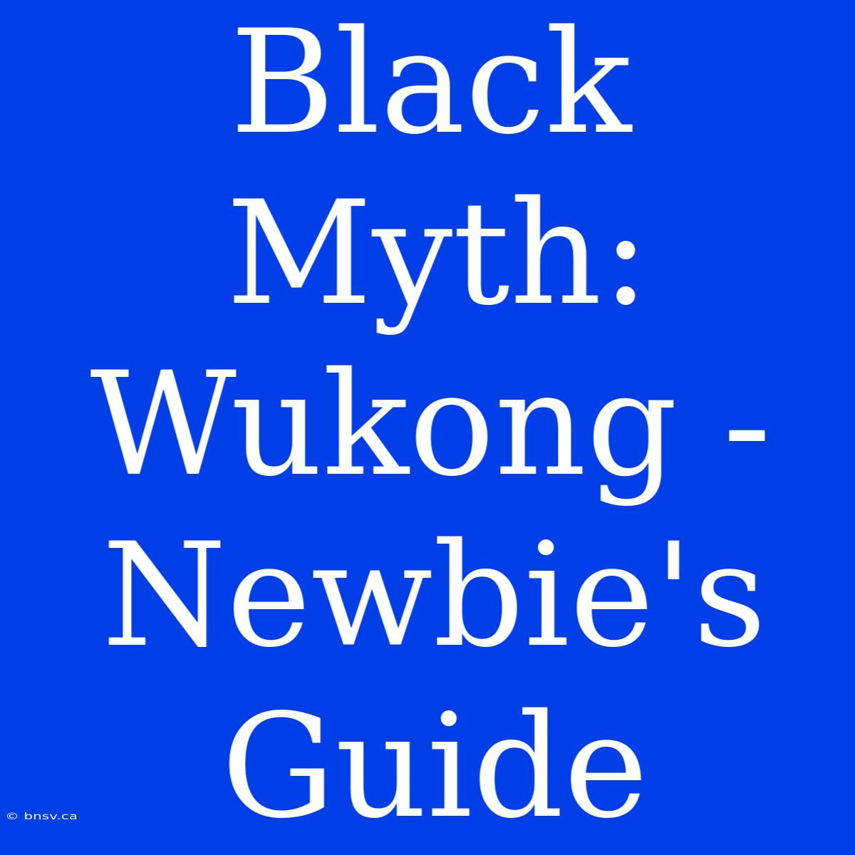 Black Myth: Wukong - Newbie's Guide