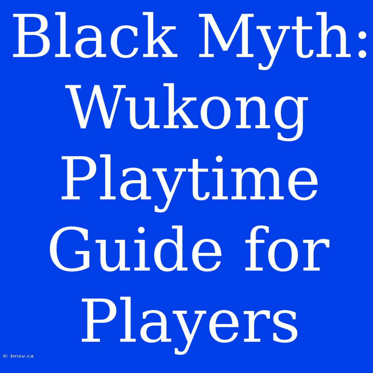 Black Myth: Wukong Playtime Guide For Players