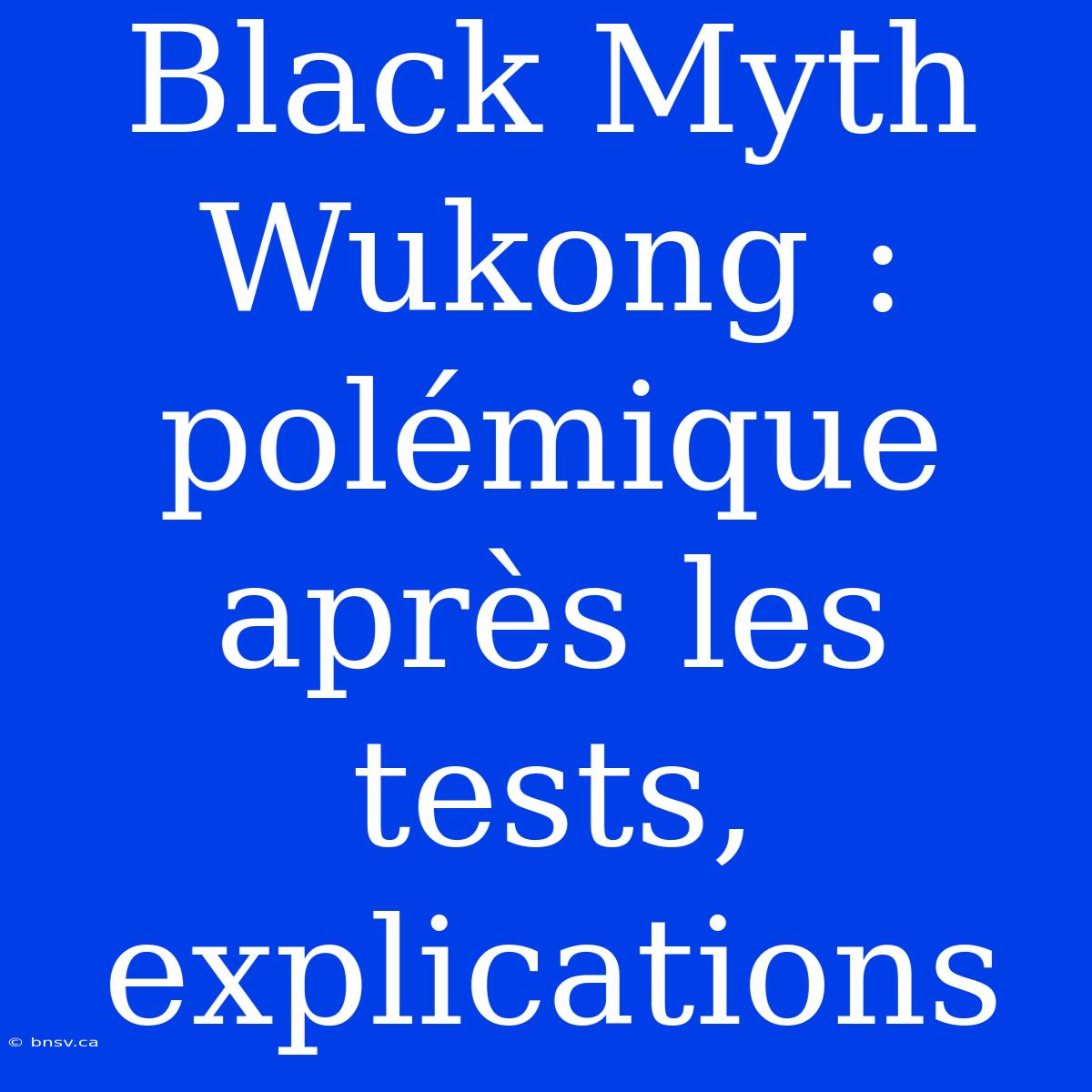 Black Myth Wukong : Polémique Après Les Tests, Explications