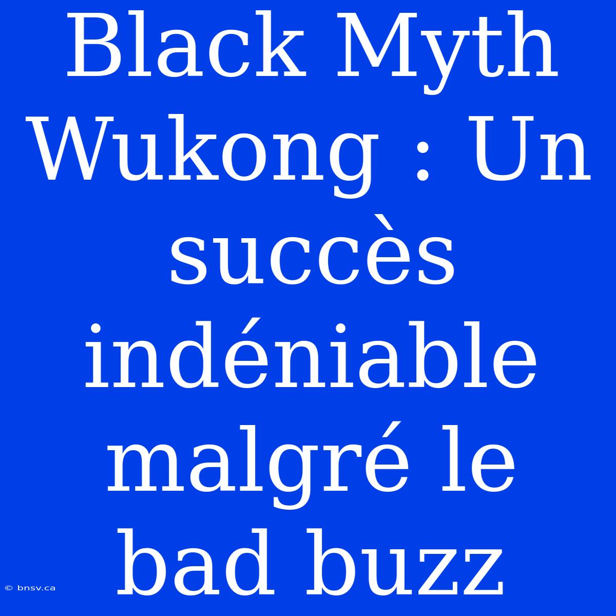 Black Myth Wukong : Un Succès Indéniable Malgré Le Bad Buzz