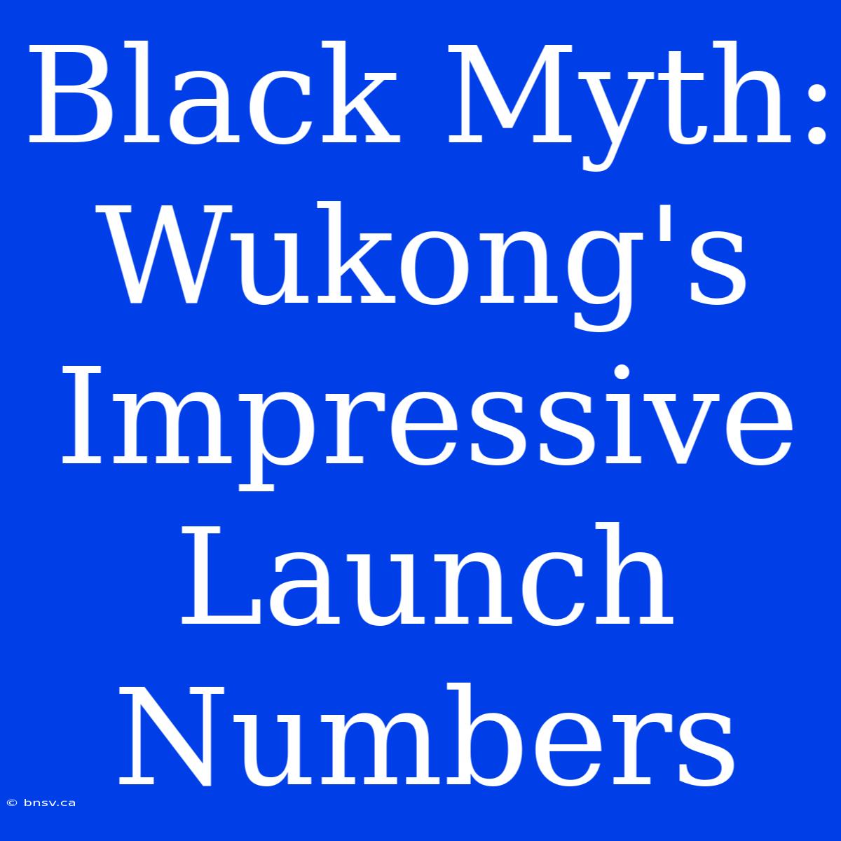 Black Myth: Wukong's Impressive Launch Numbers