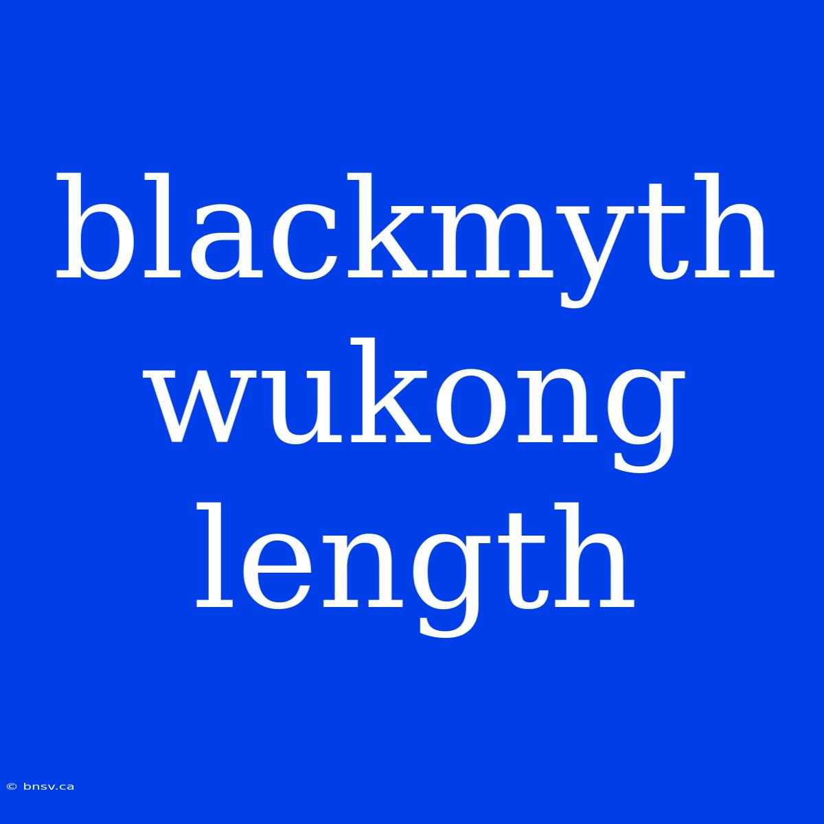 Blackmyth Wukong Length