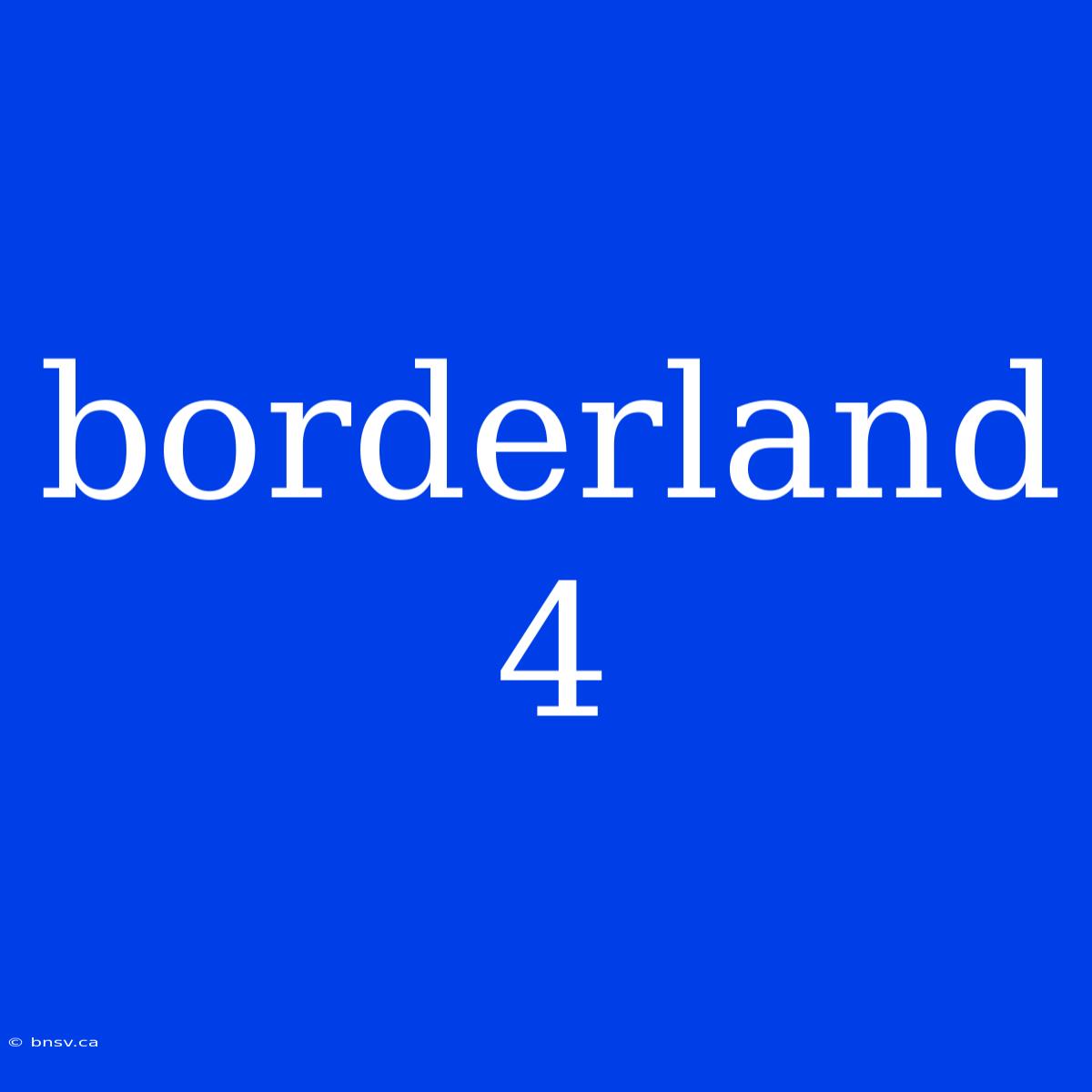 Borderland 4