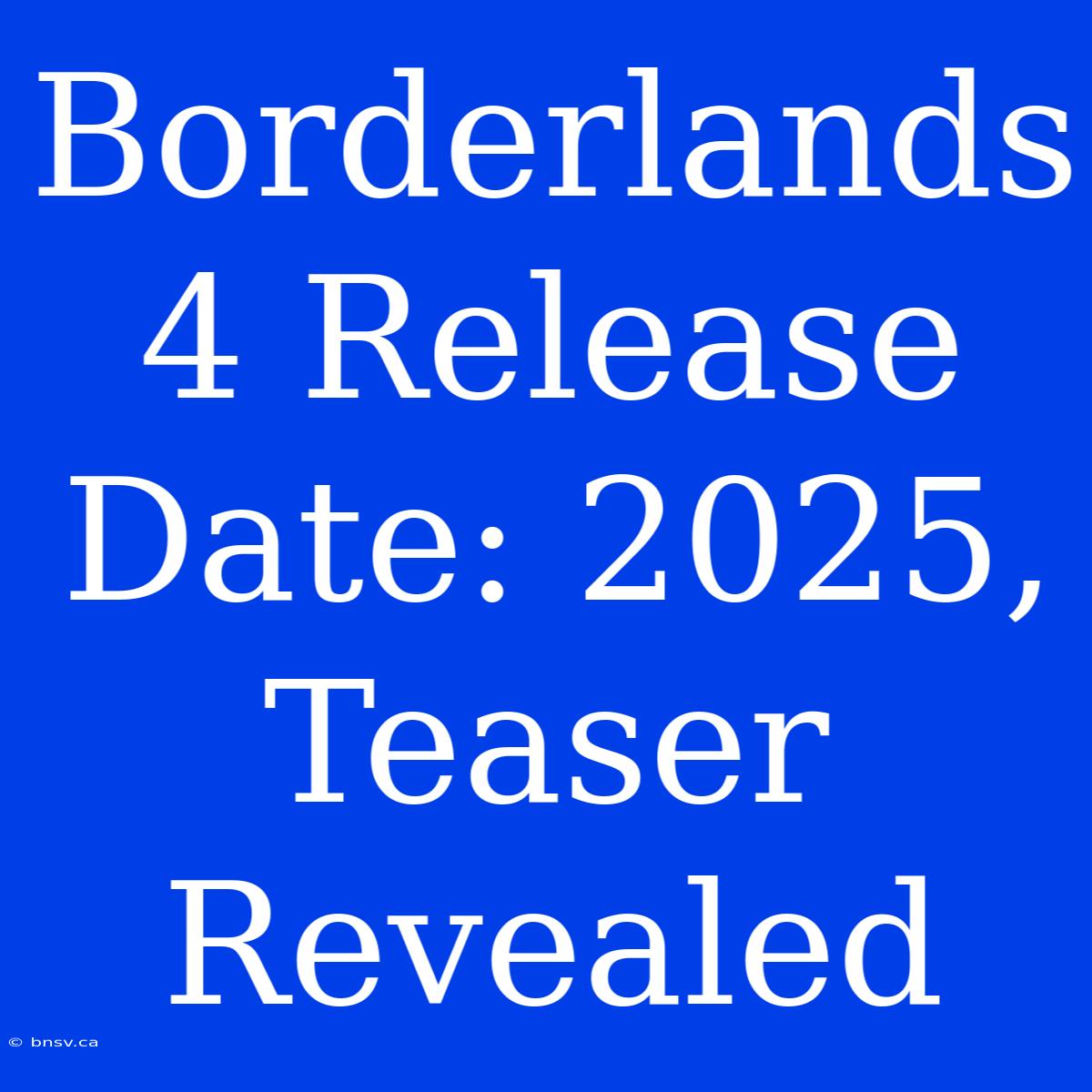 Borderlands 4 Release Date: 2025, Teaser Revealed