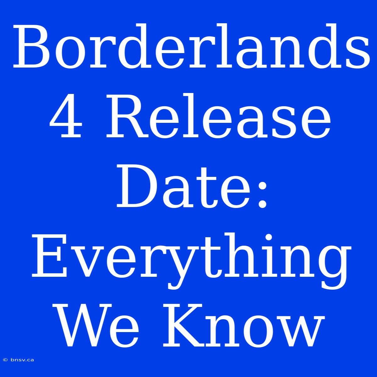 Borderlands 4 Release Date: Everything We Know