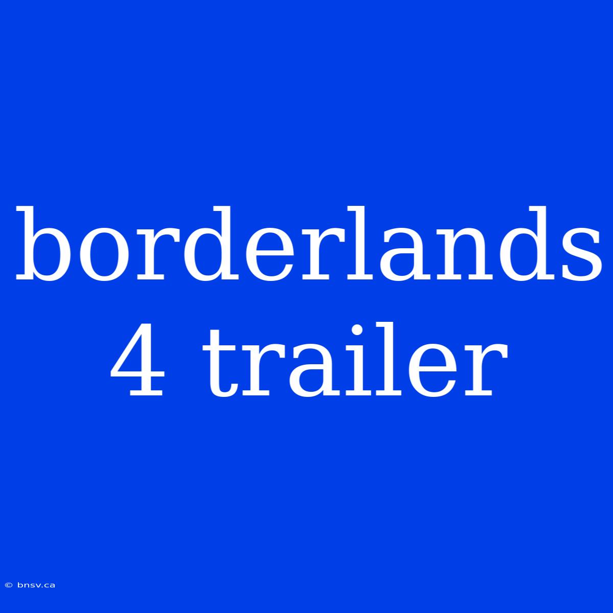 Borderlands 4 Trailer