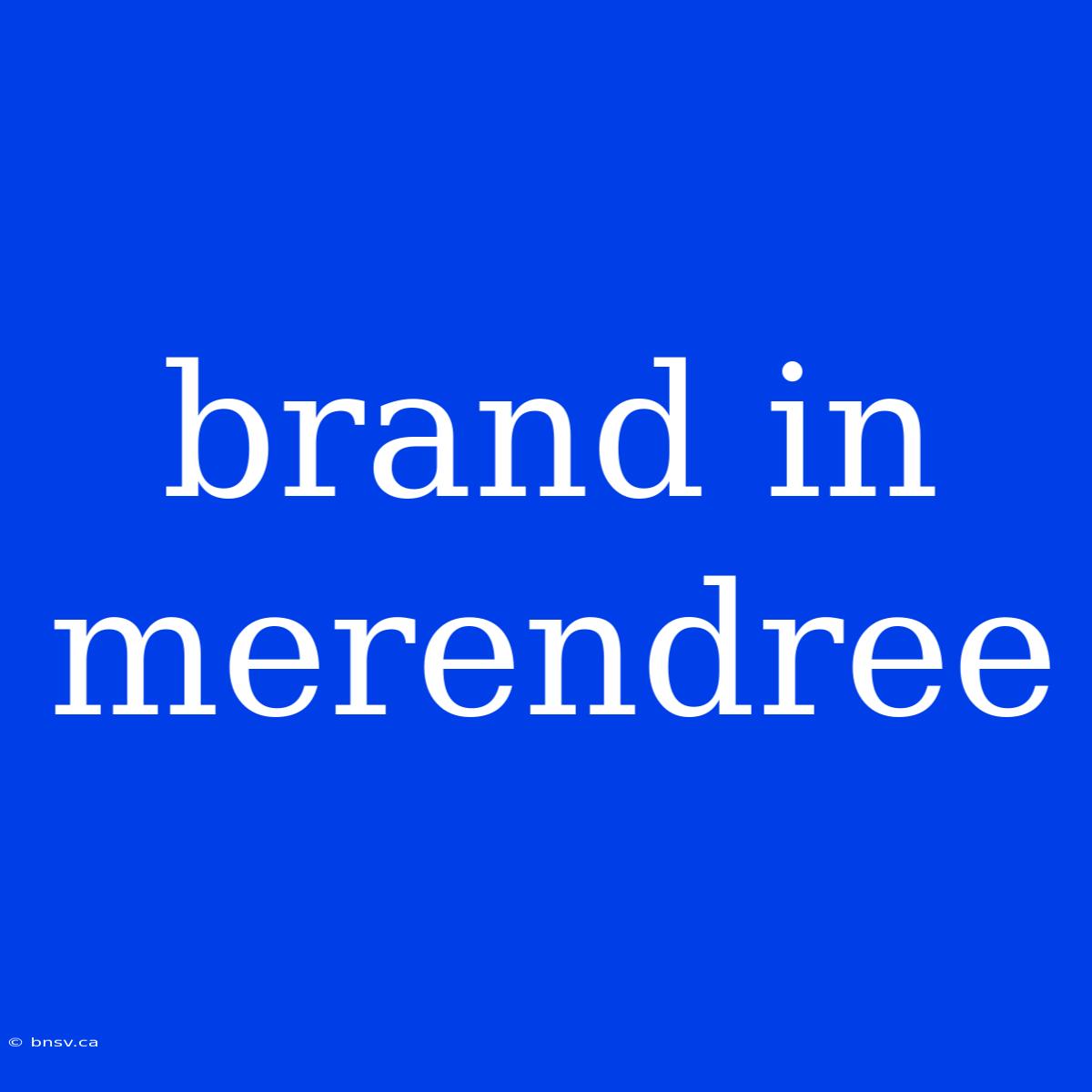 Brand In Merendree