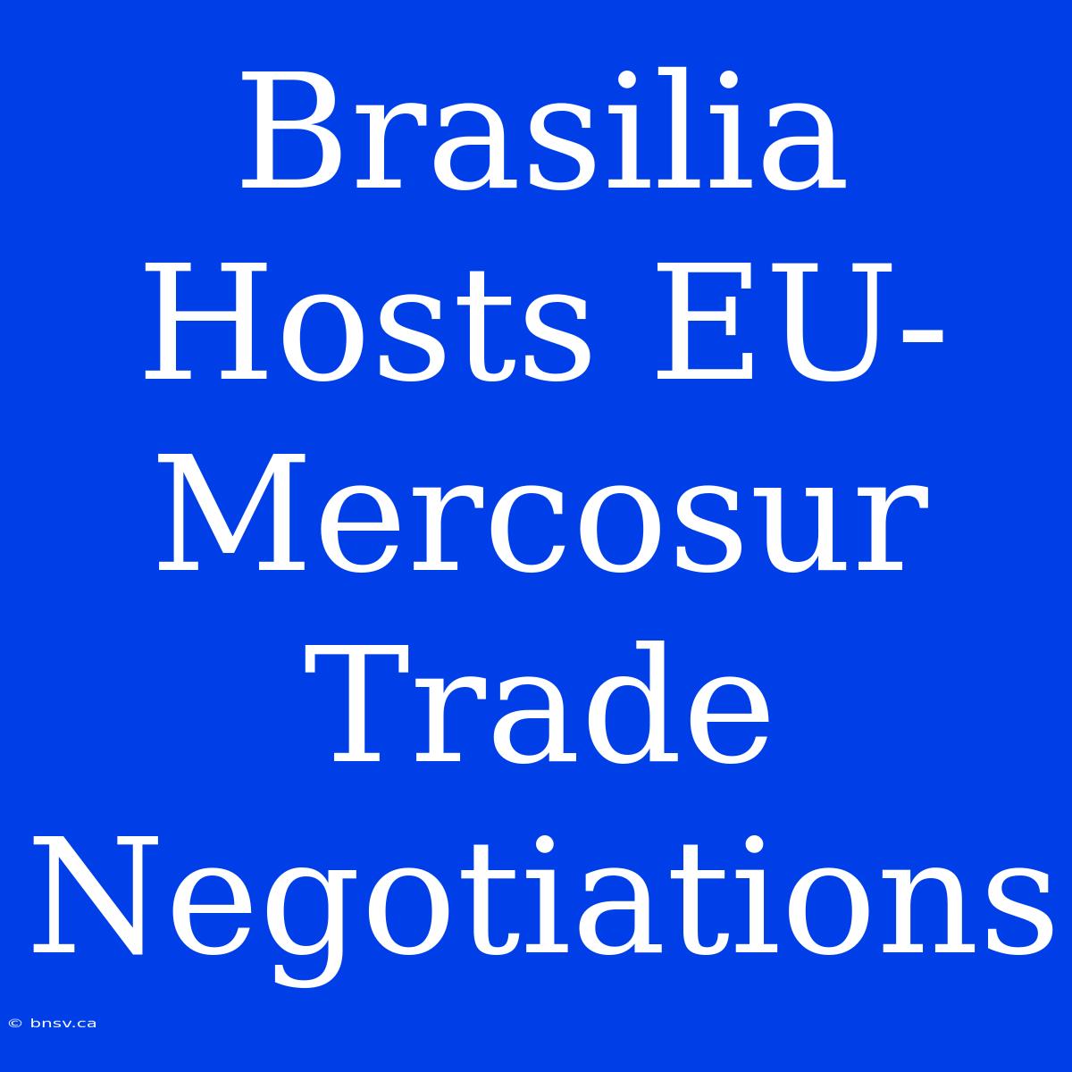 Brasilia Hosts EU-Mercosur Trade Negotiations