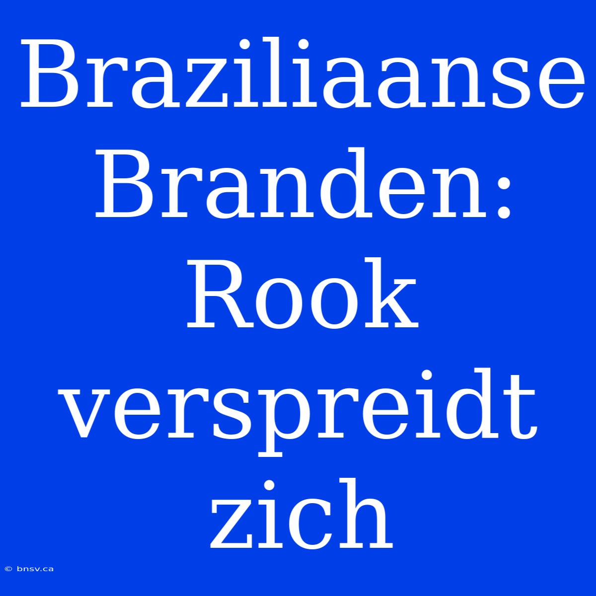 Braziliaanse Branden: Rook Verspreidt Zich