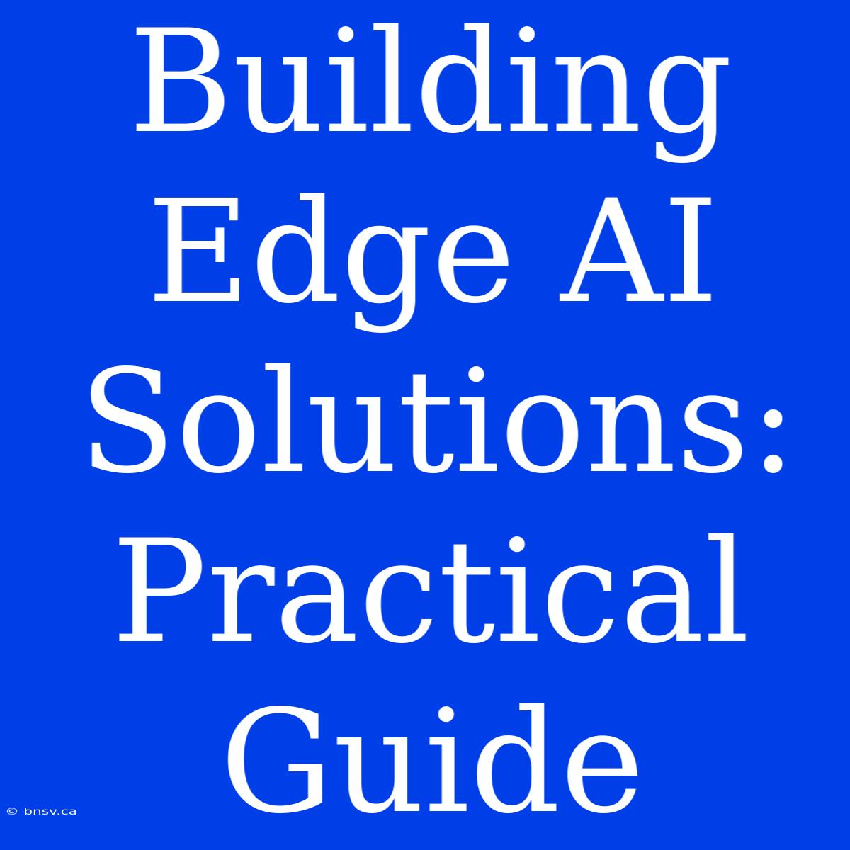 Building Edge AI Solutions: Practical Guide