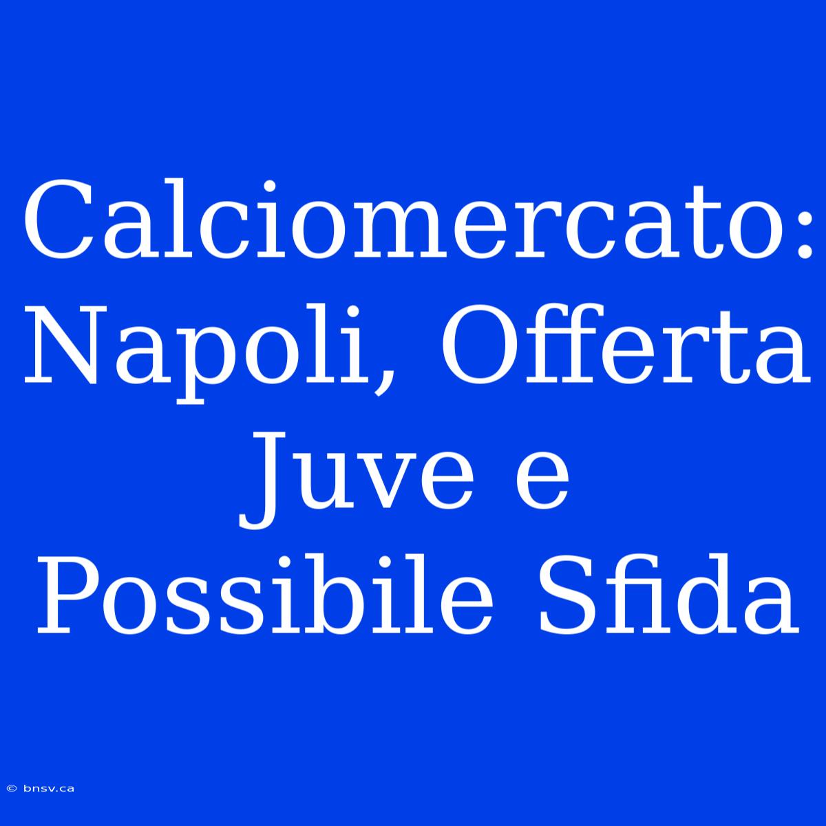 Calciomercato: Napoli, Offerta Juve E Possibile Sfida