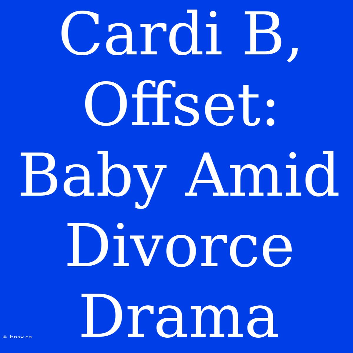 Cardi B, Offset: Baby Amid Divorce Drama