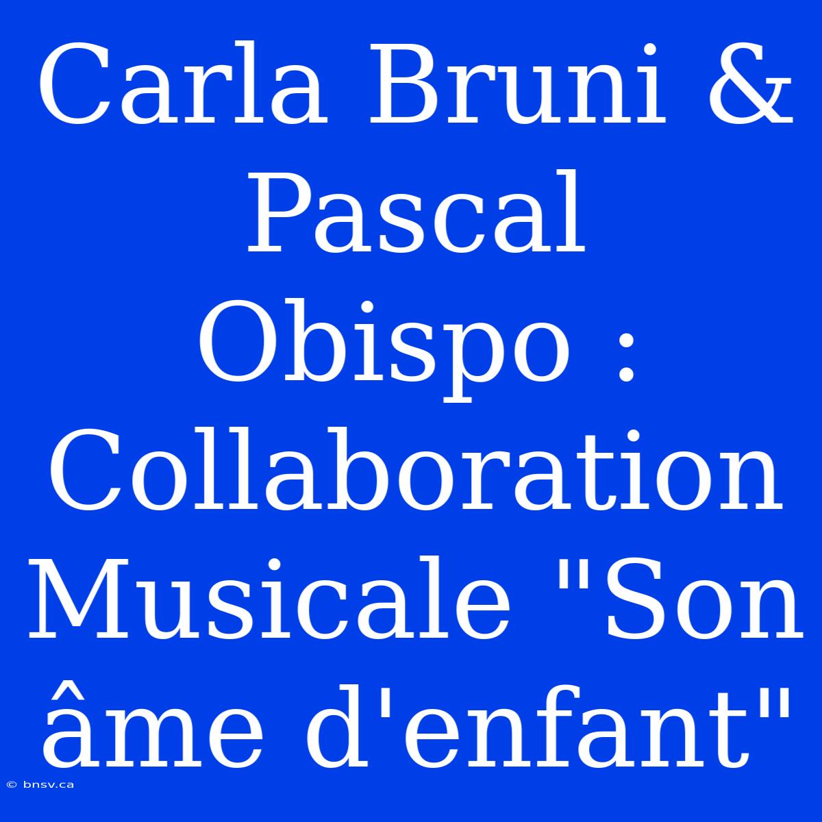 Carla Bruni & Pascal Obispo : Collaboration Musicale 