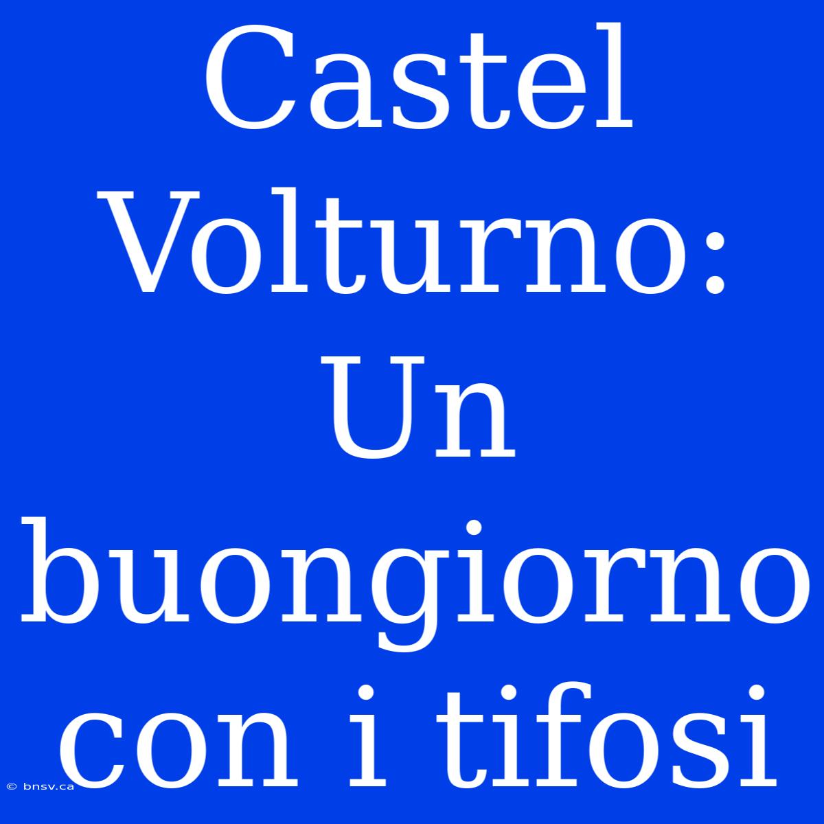 Castel Volturno: Un Buongiorno Con I Tifosi