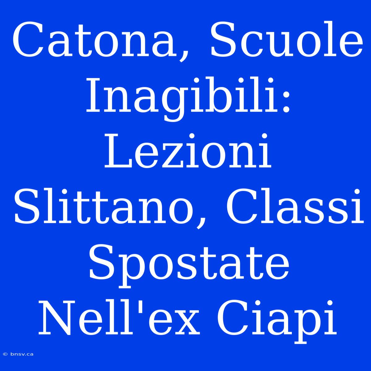 Catona, Scuole Inagibili: Lezioni Slittano, Classi Spostate Nell'ex Ciapi