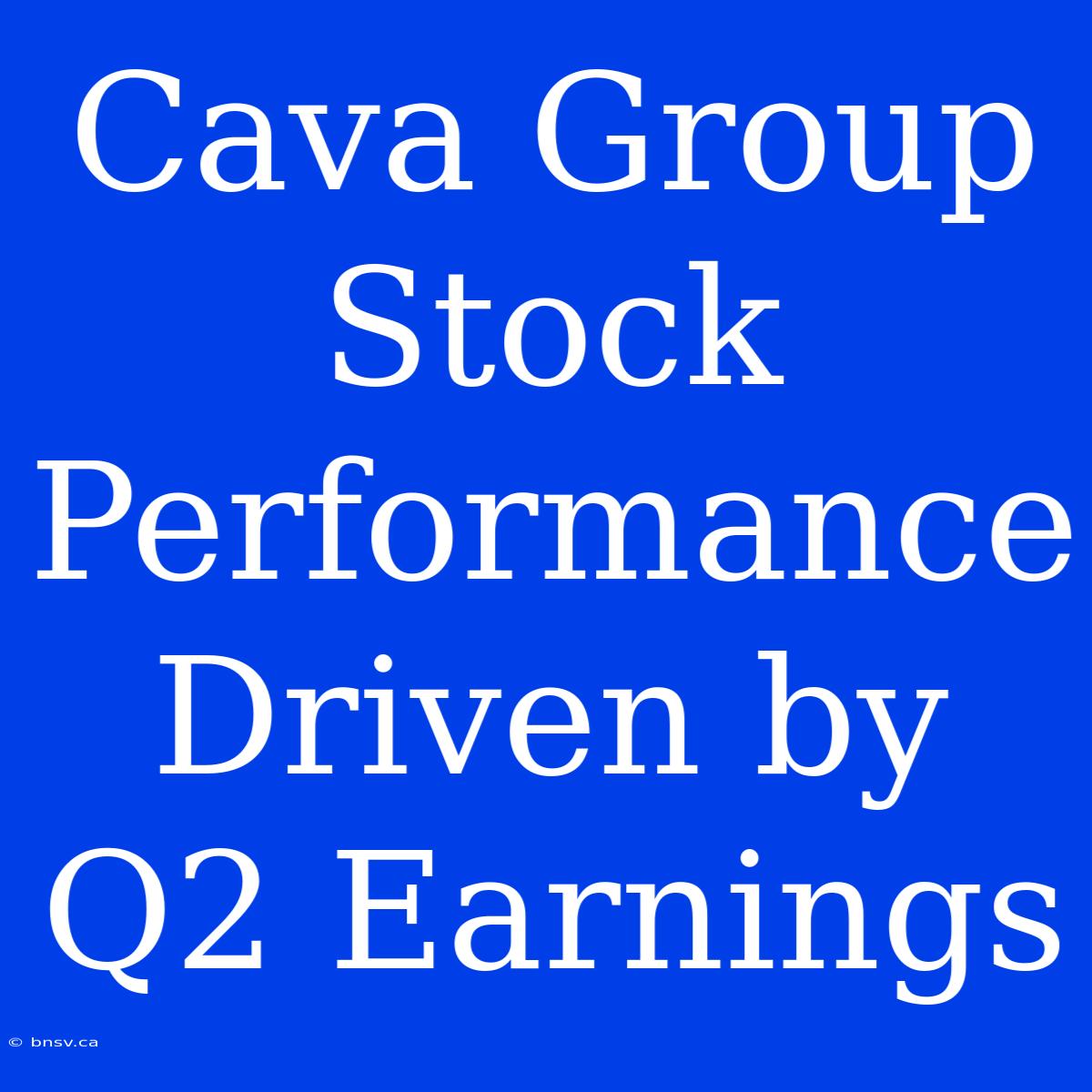 Cava Group Stock Performance Driven By Q2 Earnings