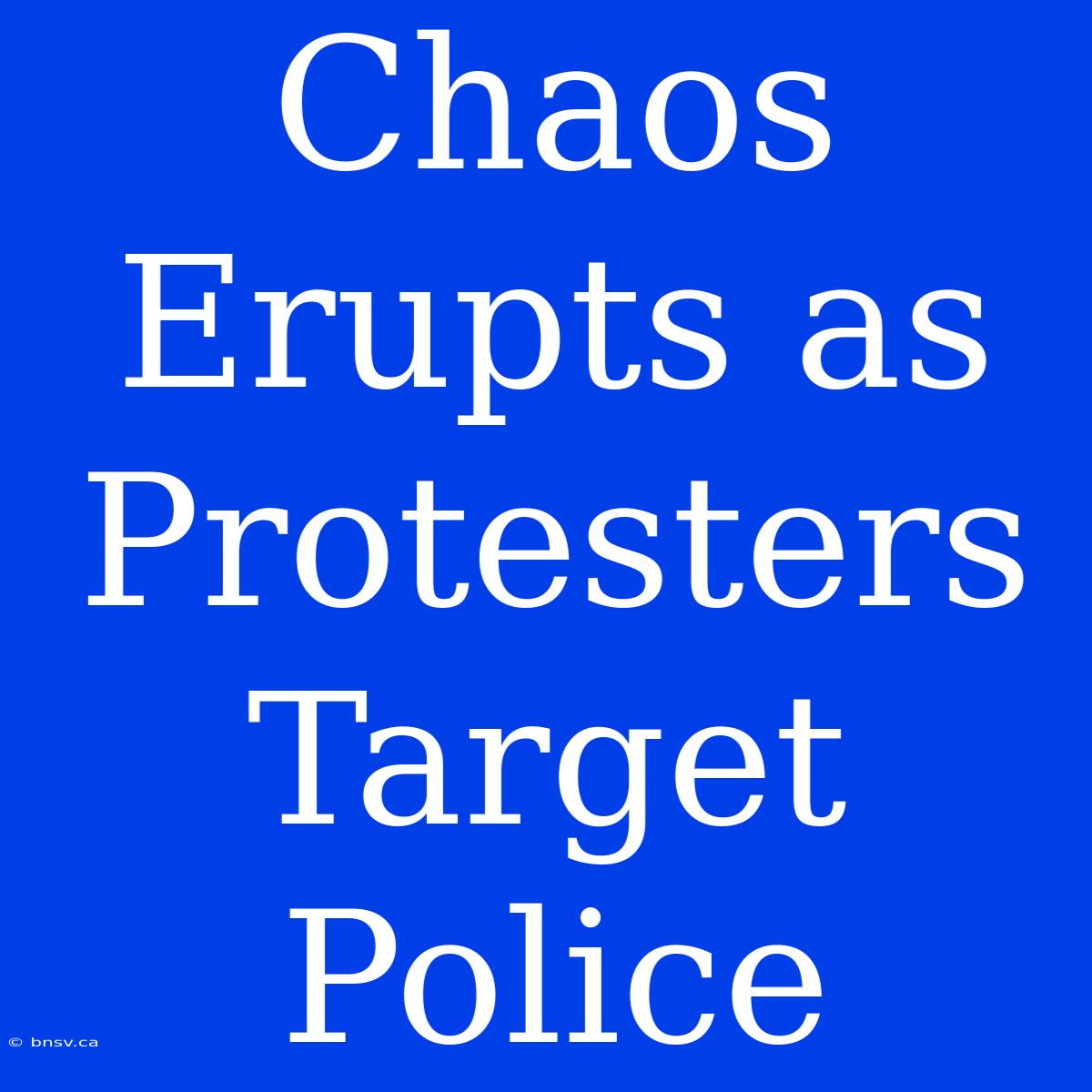 Chaos Erupts As Protesters Target Police