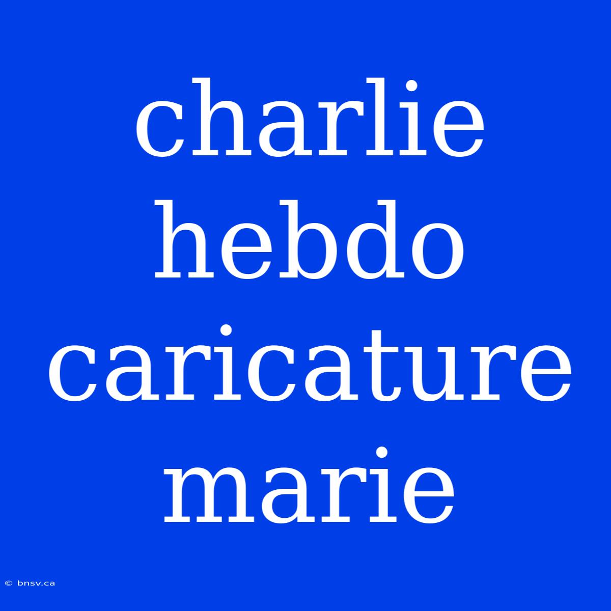 Charlie Hebdo Caricature Marie