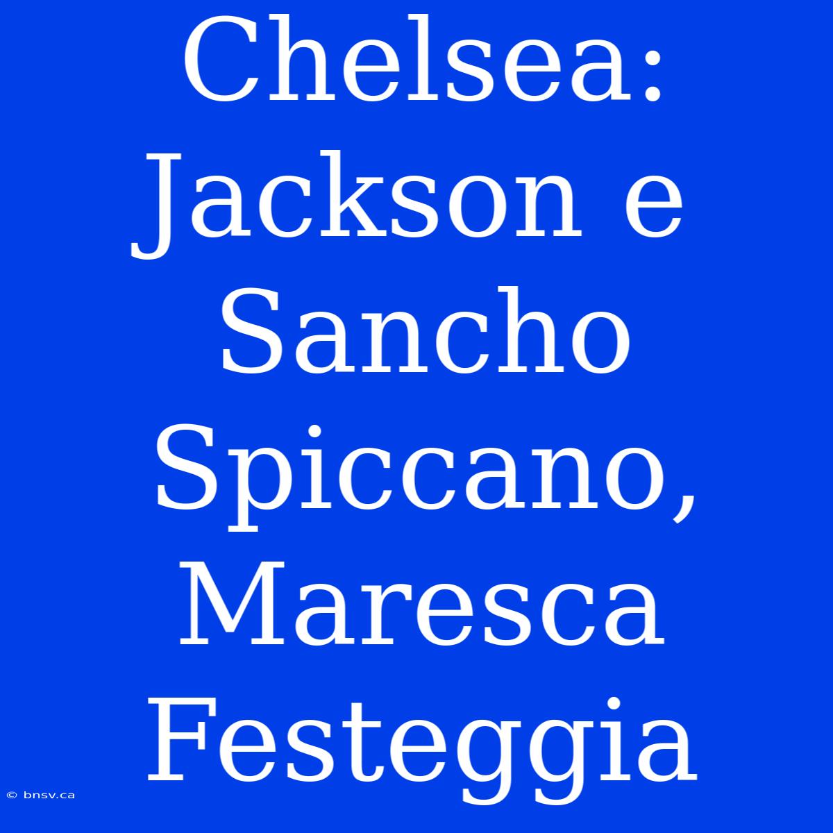 Chelsea: Jackson E Sancho Spiccano, Maresca Festeggia