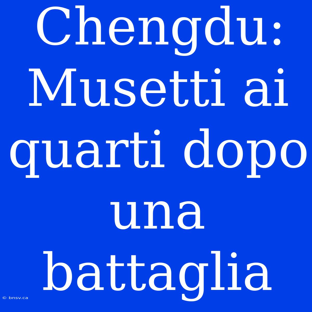 Chengdu: Musetti Ai Quarti Dopo Una Battaglia