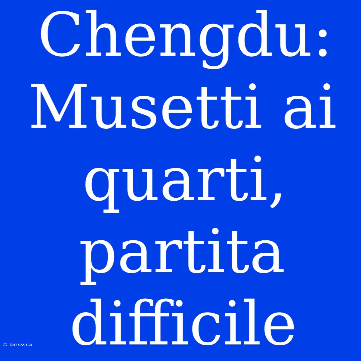 Chengdu: Musetti Ai Quarti, Partita Difficile