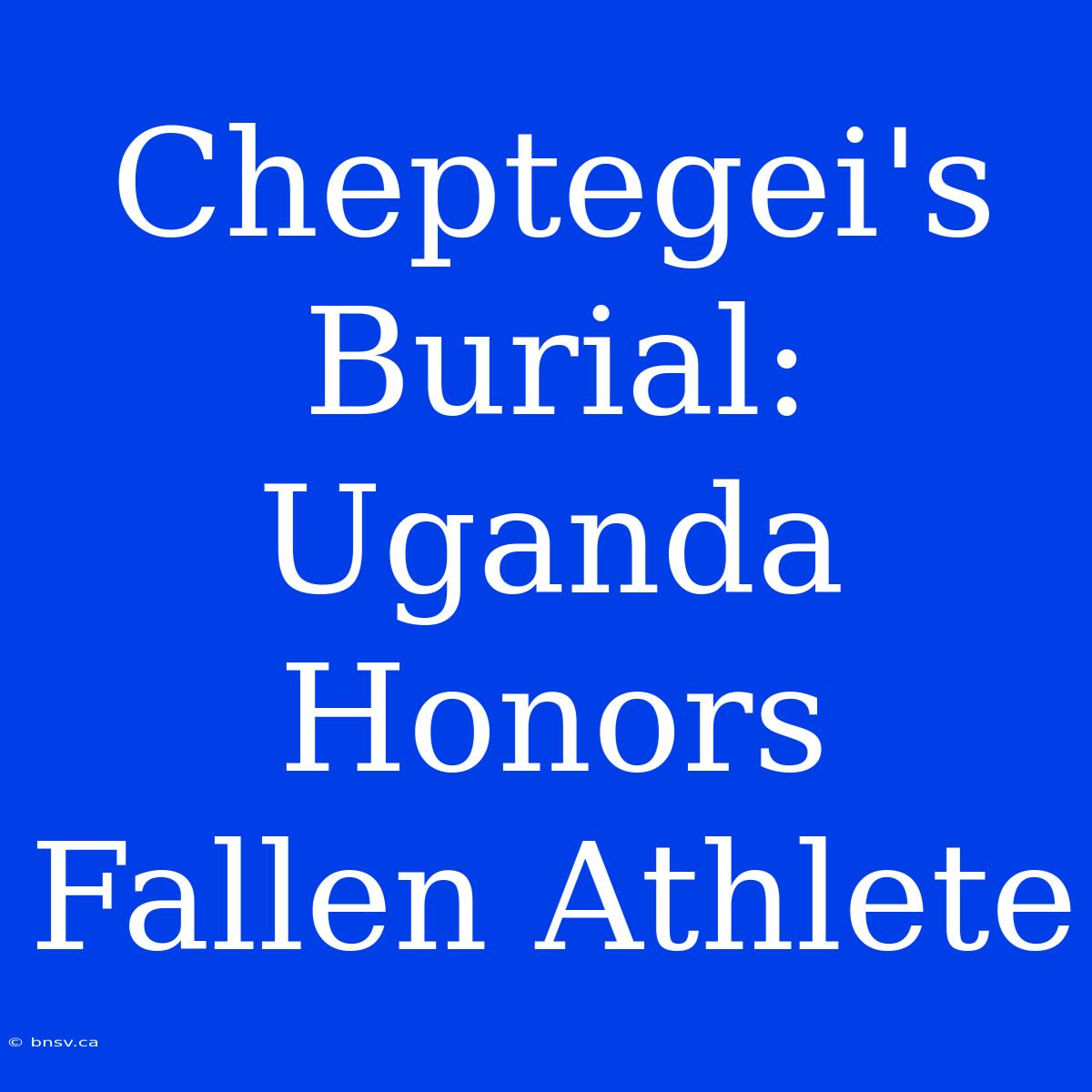 Cheptegei's Burial: Uganda Honors Fallen Athlete