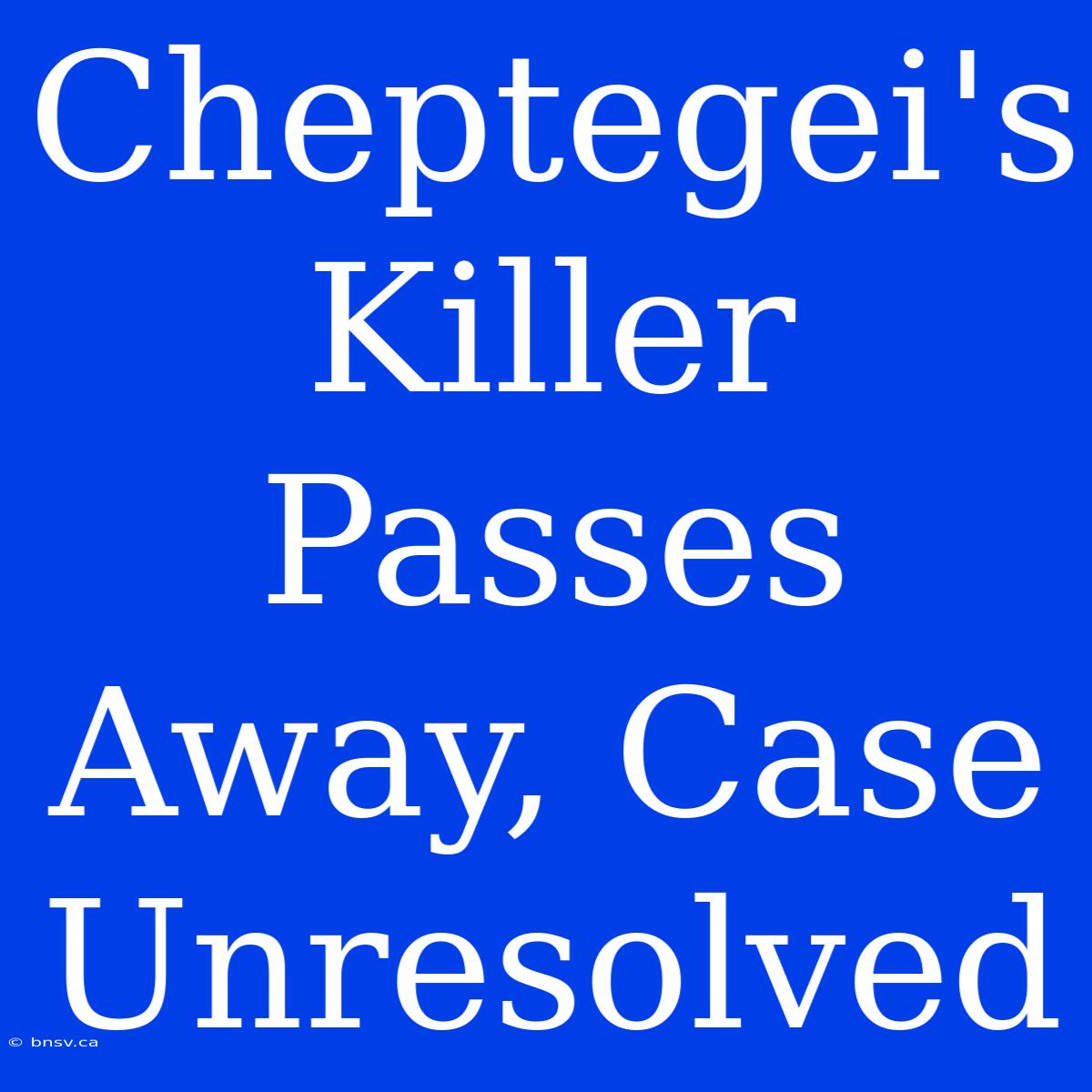 Cheptegei's Killer Passes Away, Case Unresolved