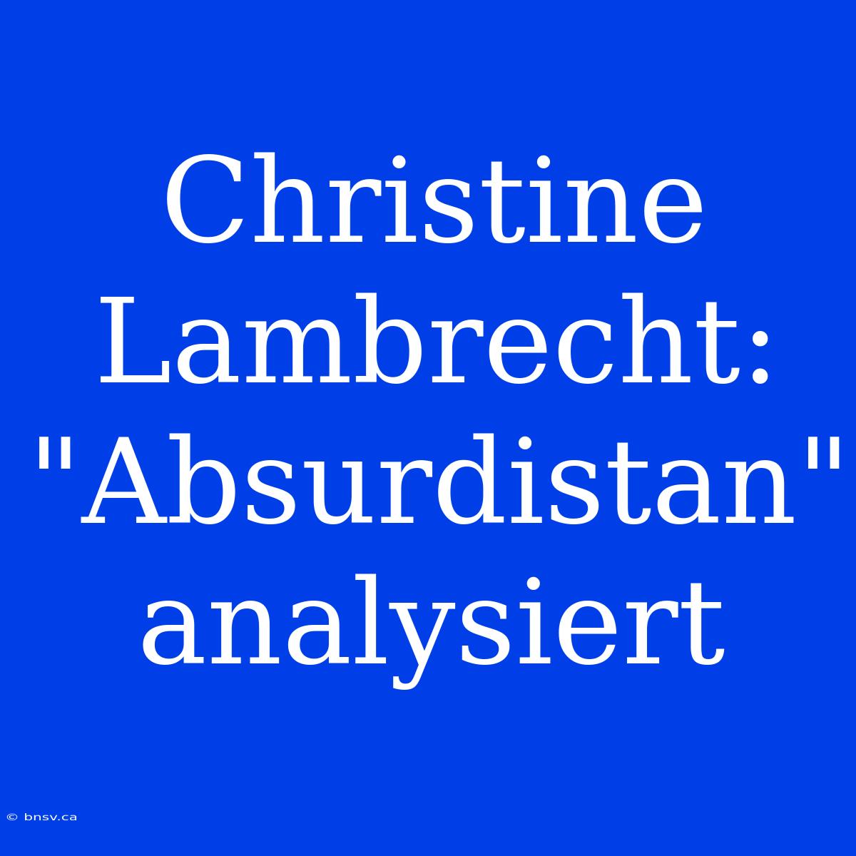 Christine Lambrecht: 