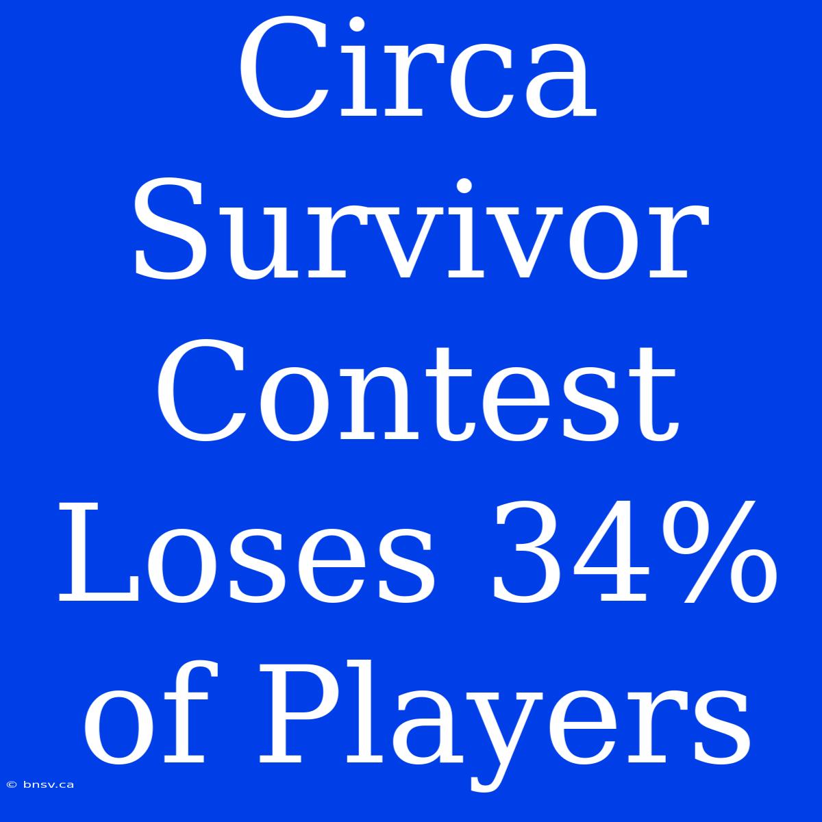 Circa Survivor Contest Loses 34% Of Players