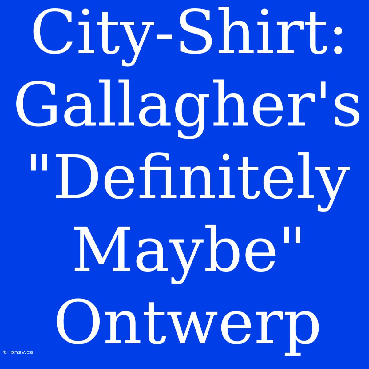 City-Shirt: Gallagher's 