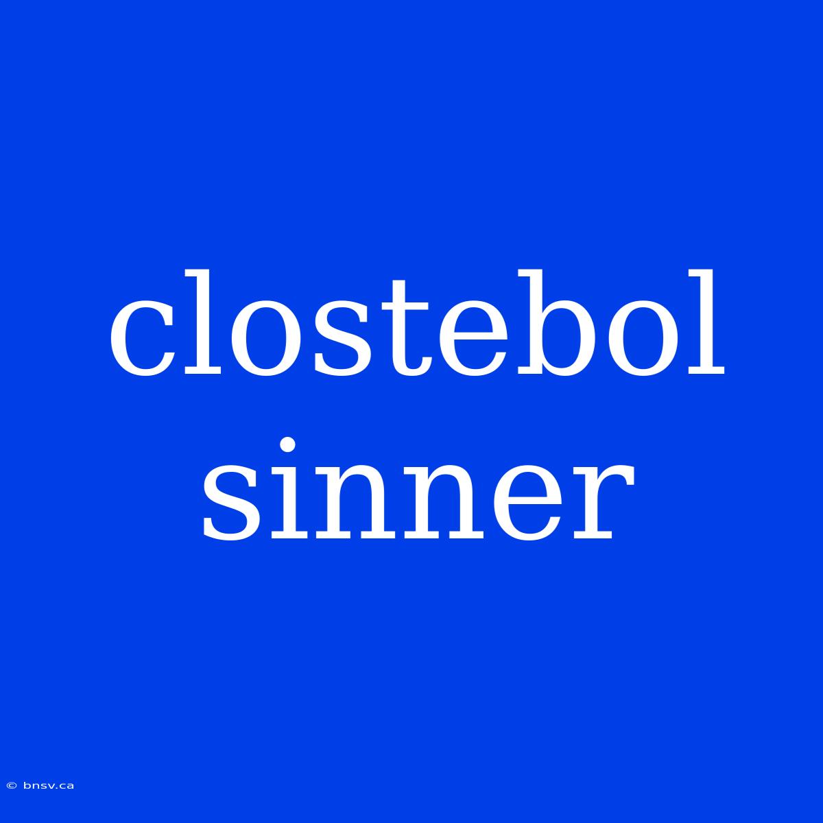 Clostebol Sinner