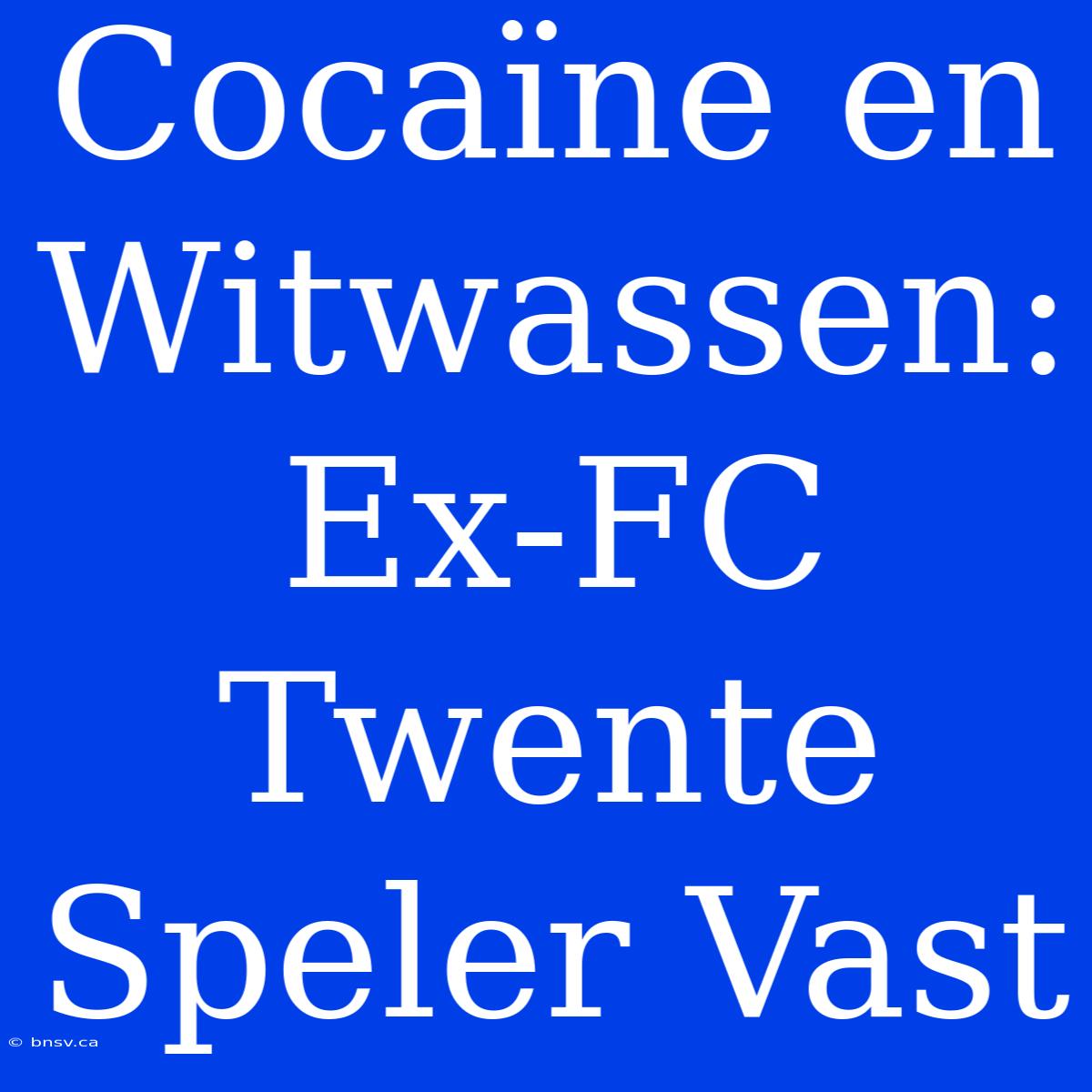 Cocaïne En Witwassen: Ex-FC Twente Speler Vast