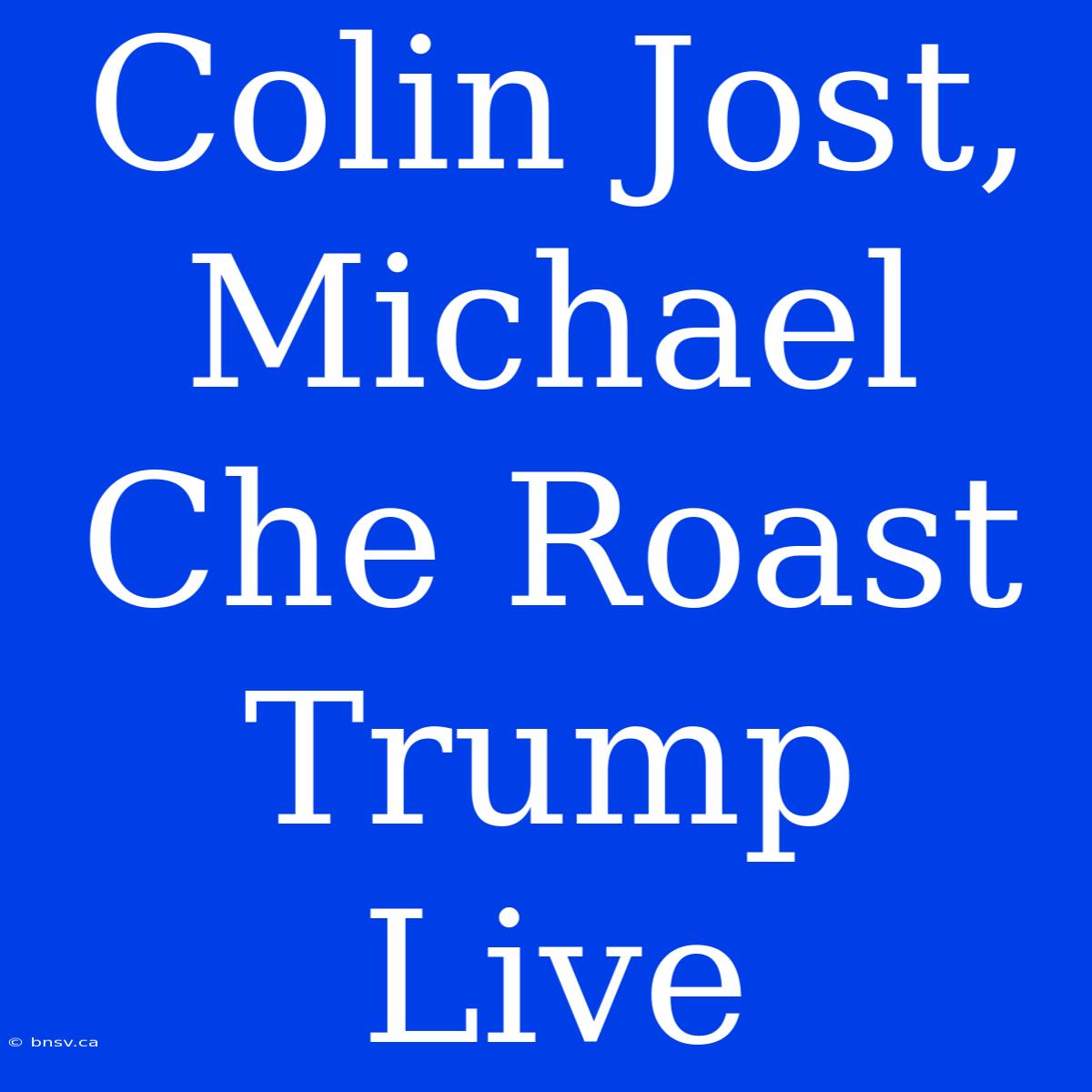 Colin Jost, Michael Che Roast Trump Live