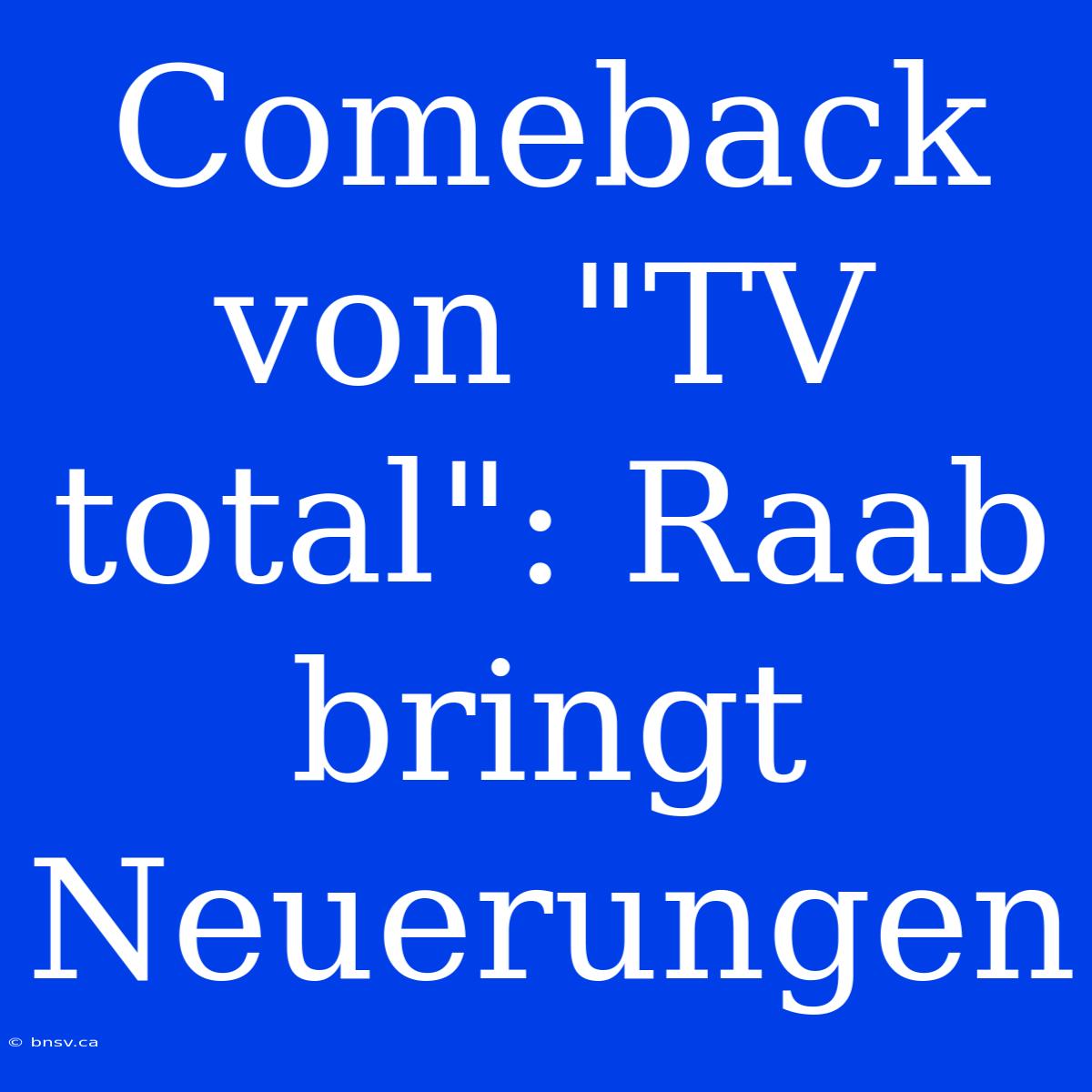 Comeback Von 