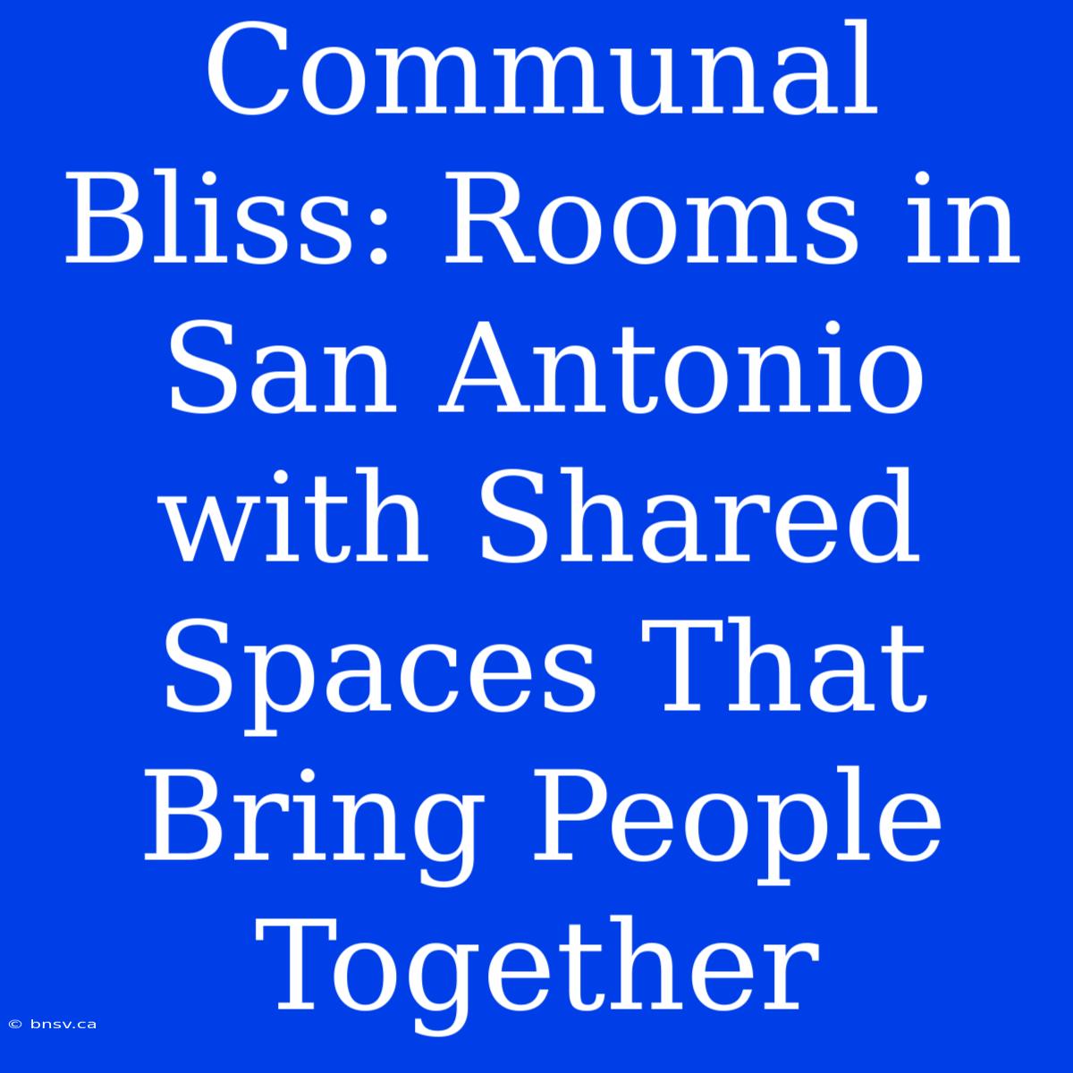 Communal Bliss: Rooms In San Antonio With Shared Spaces That Bring People Together