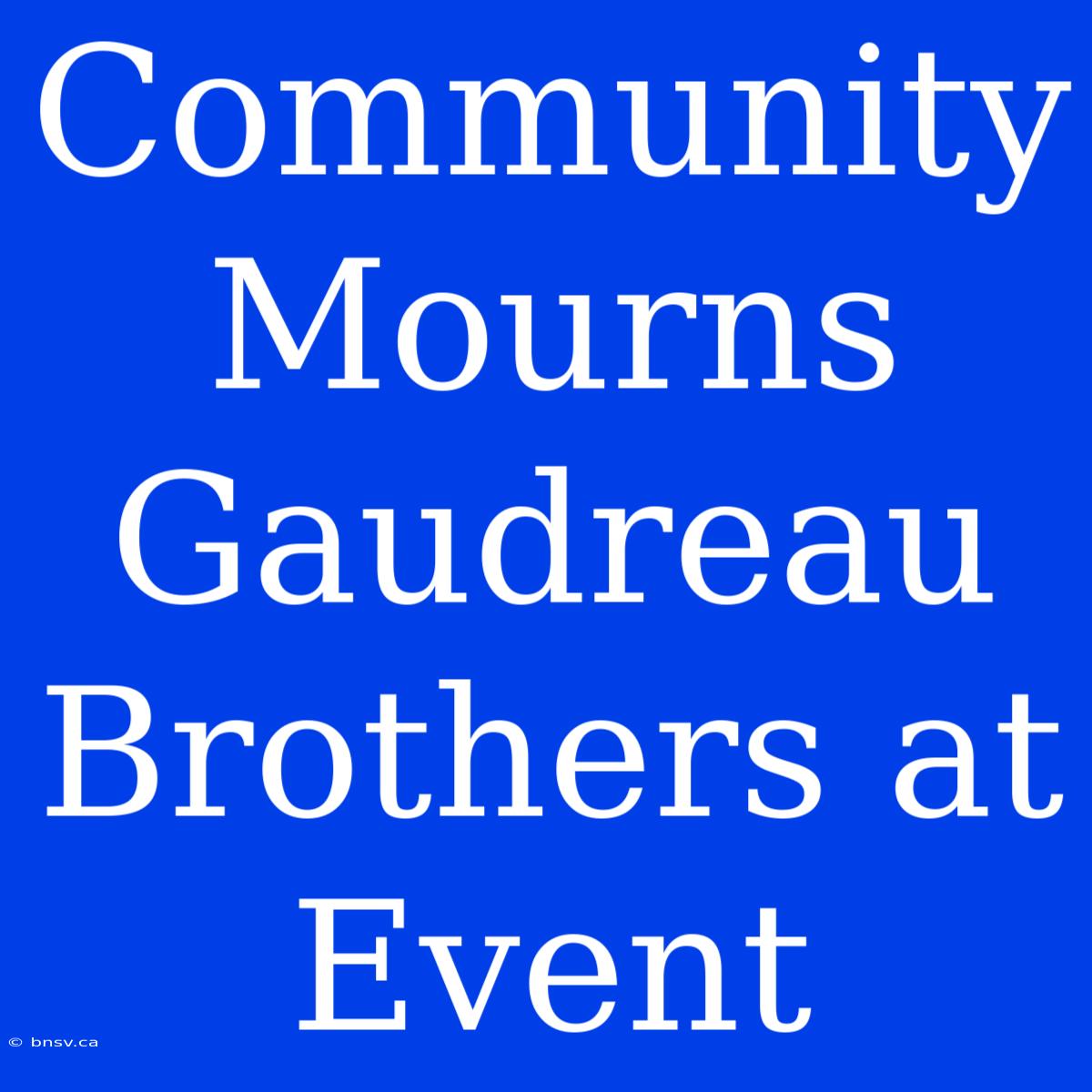 Community Mourns Gaudreau Brothers At Event