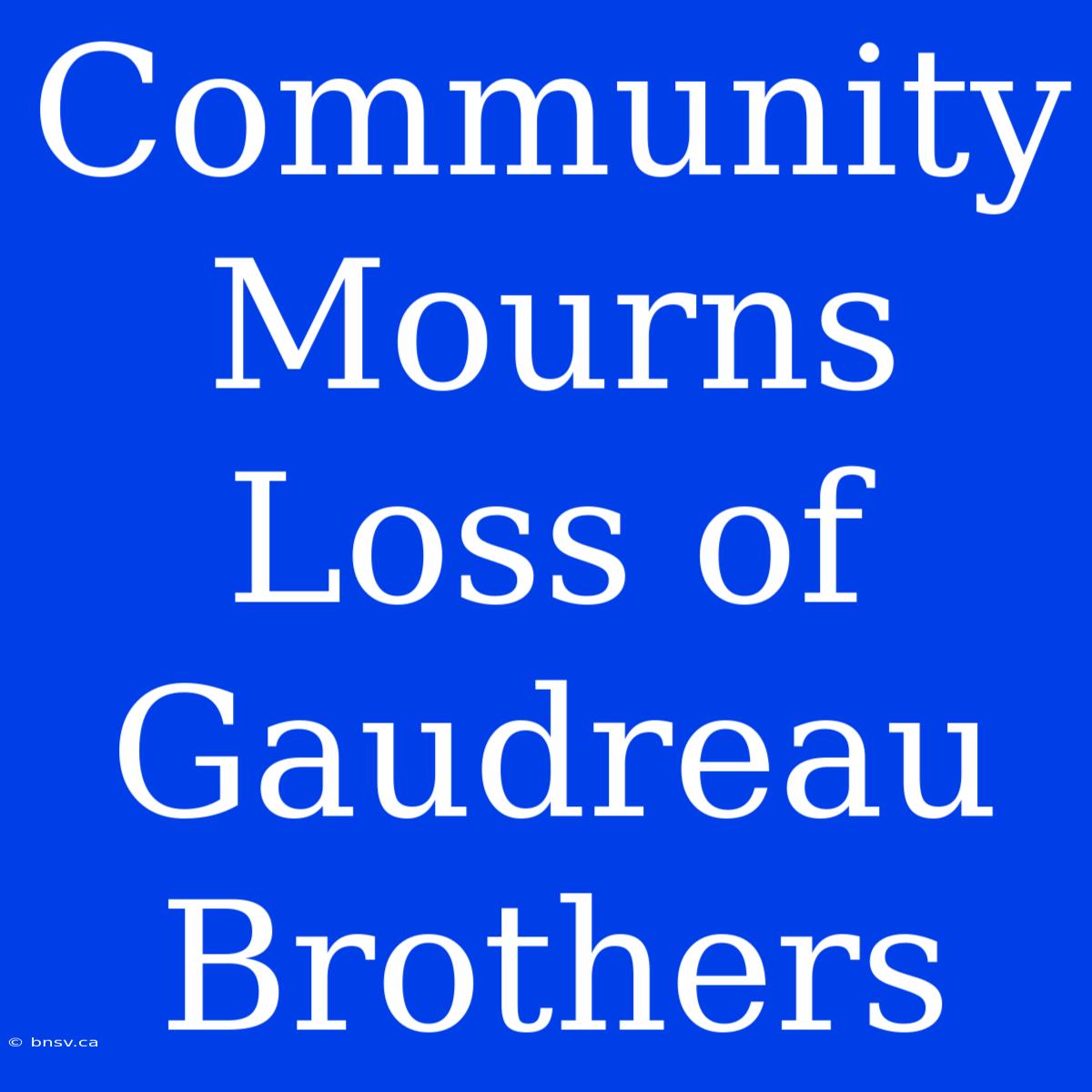 Community Mourns Loss Of Gaudreau Brothers