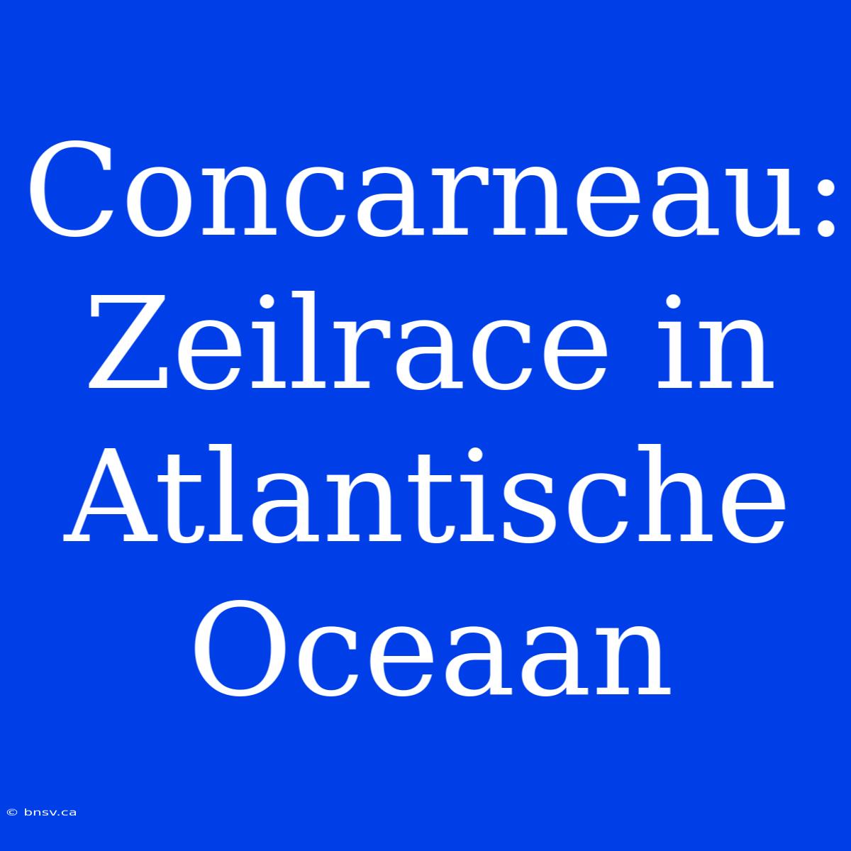 Concarneau: Zeilrace In Atlantische Oceaan