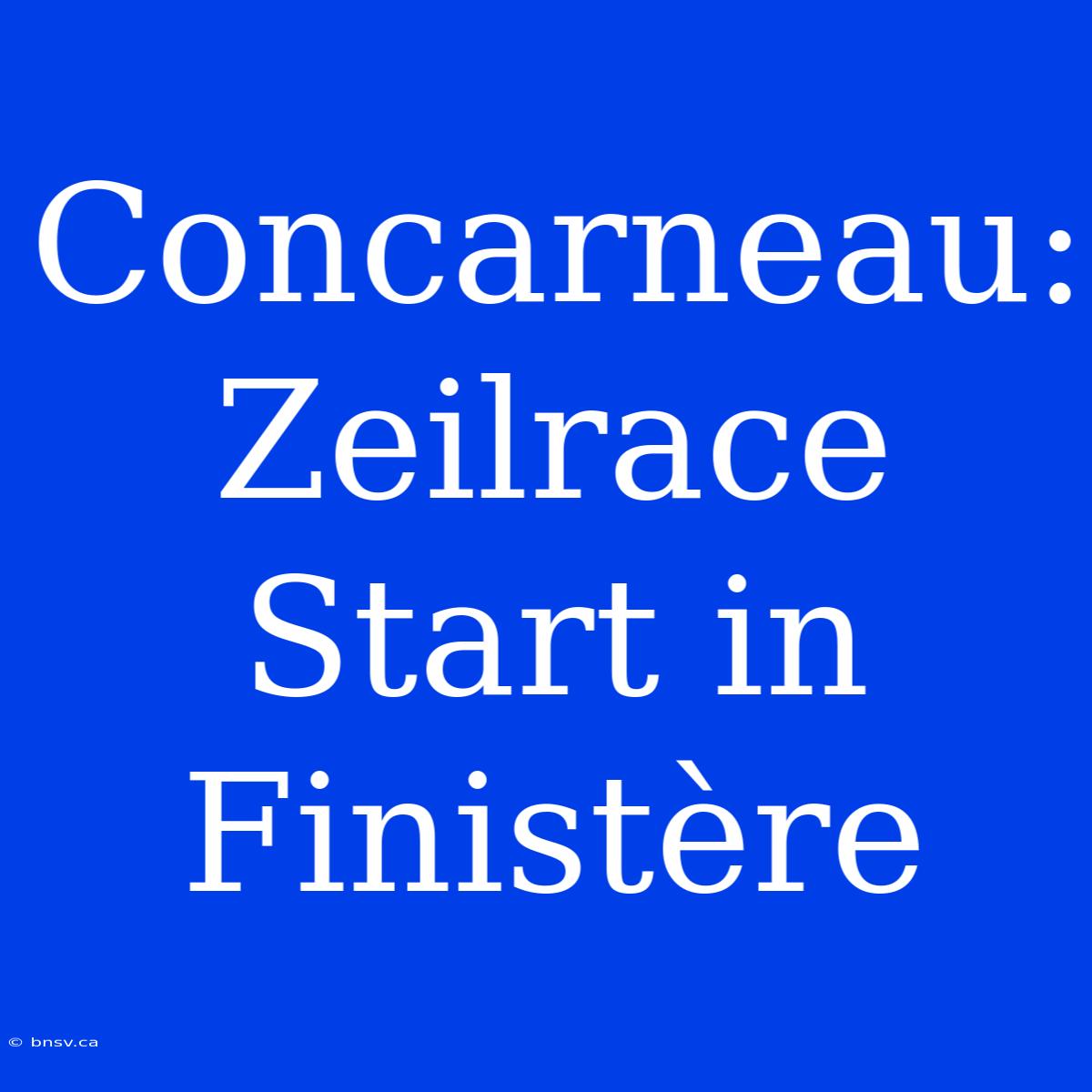 Concarneau: Zeilrace Start In Finistère