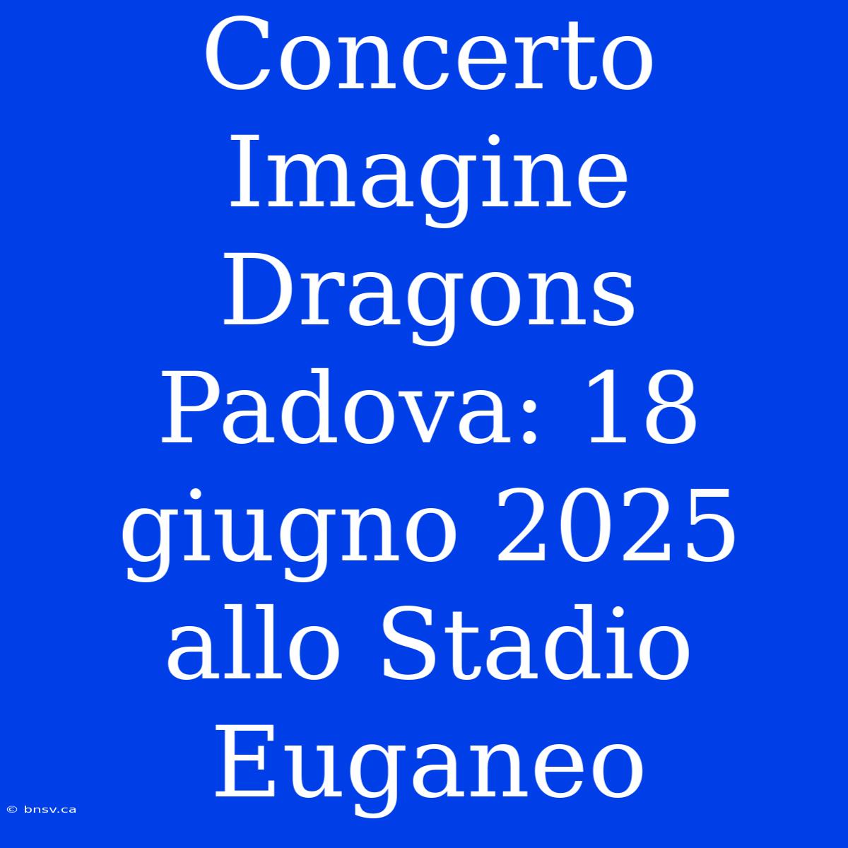 Concerto Imagine Dragons Padova: 18 Giugno 2025 Allo Stadio Euganeo