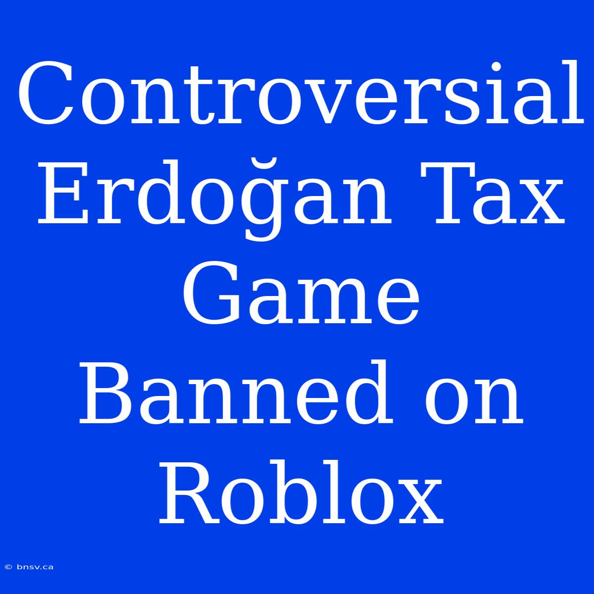 Controversial Erdoğan Tax Game Banned On Roblox