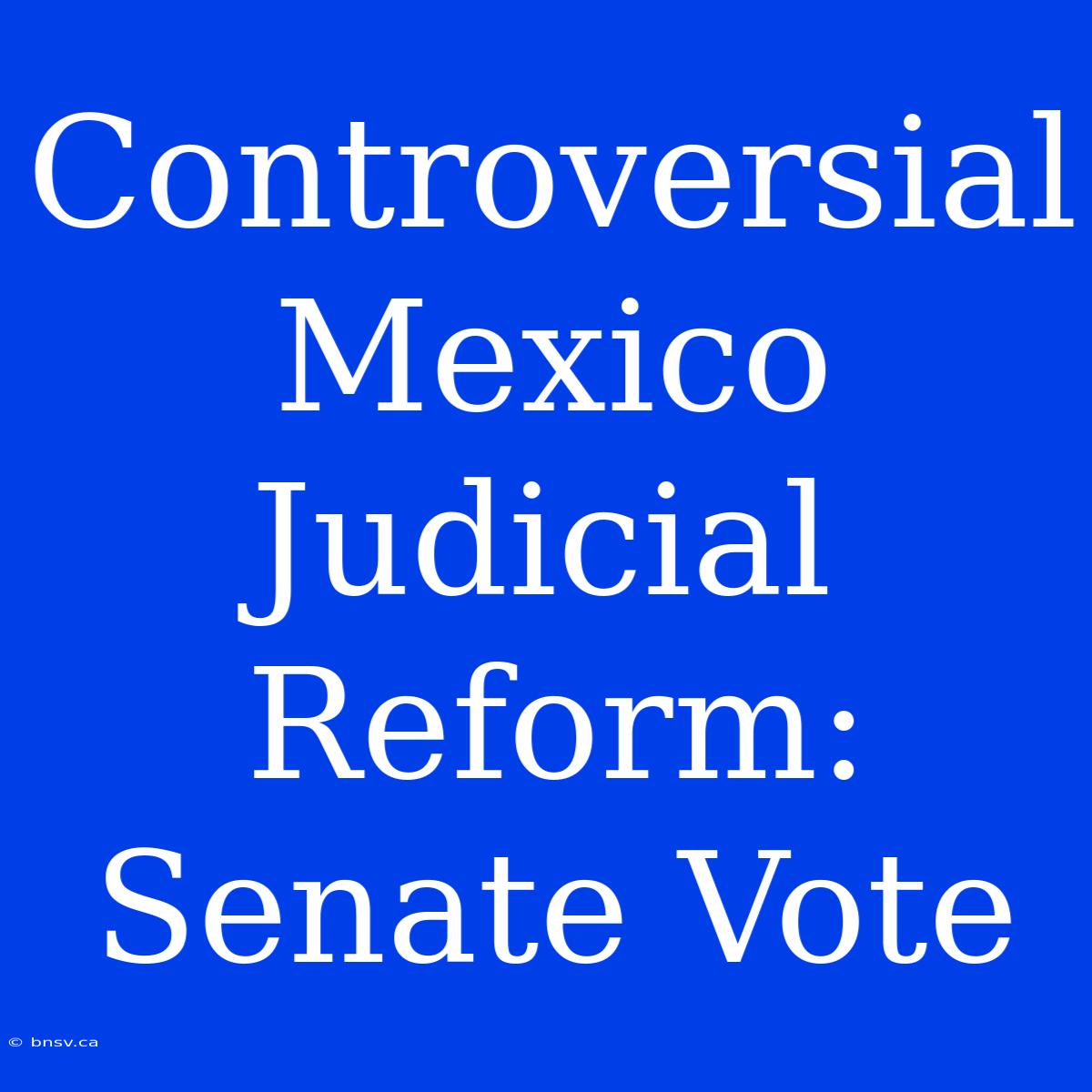 Controversial Mexico Judicial Reform: Senate Vote