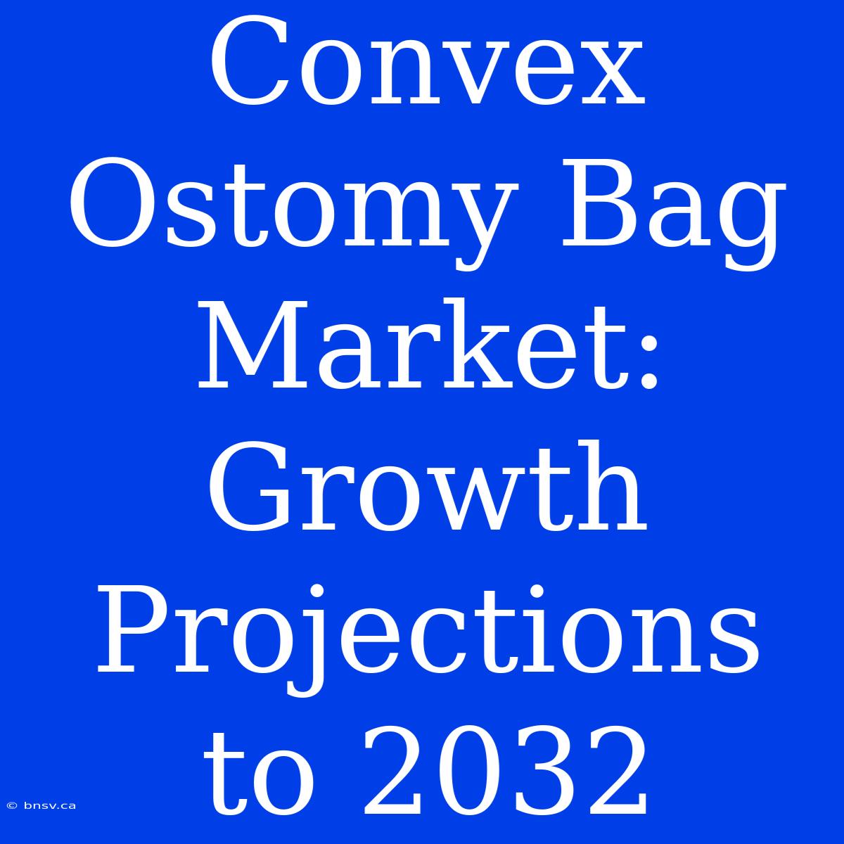 Convex Ostomy Bag Market: Growth Projections To 2032