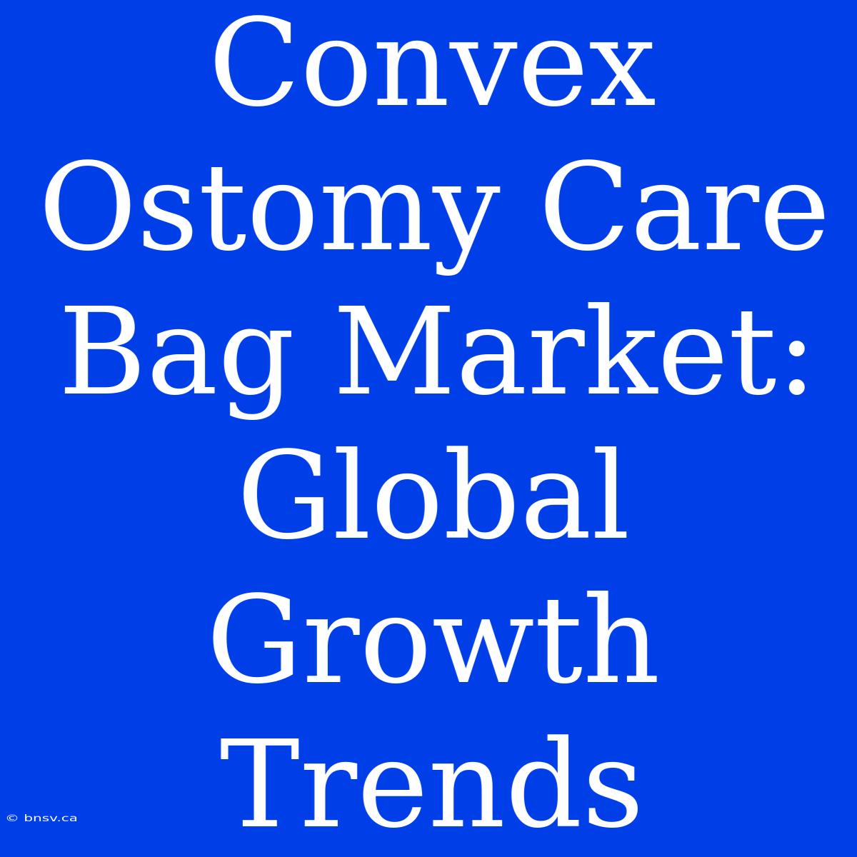 Convex Ostomy Care Bag Market: Global Growth Trends