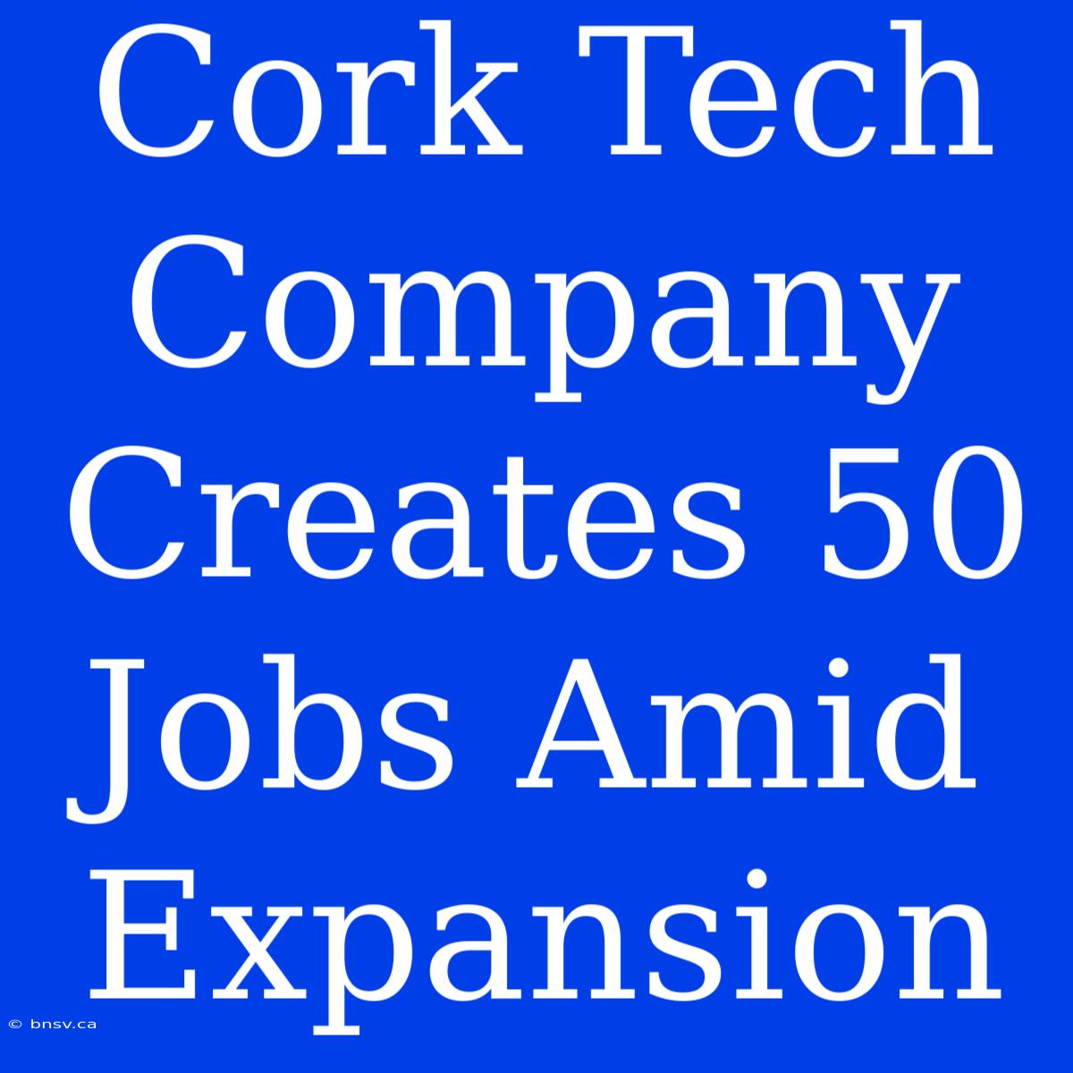 Cork Tech Company Creates 50 Jobs Amid Expansion