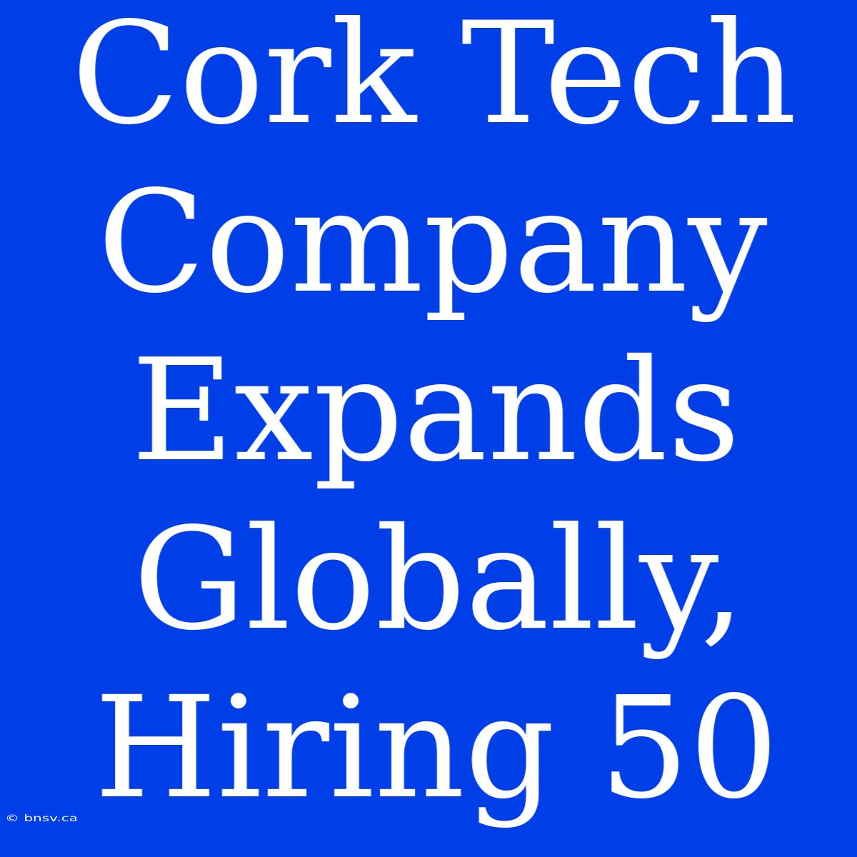 Cork Tech Company Expands Globally, Hiring 50