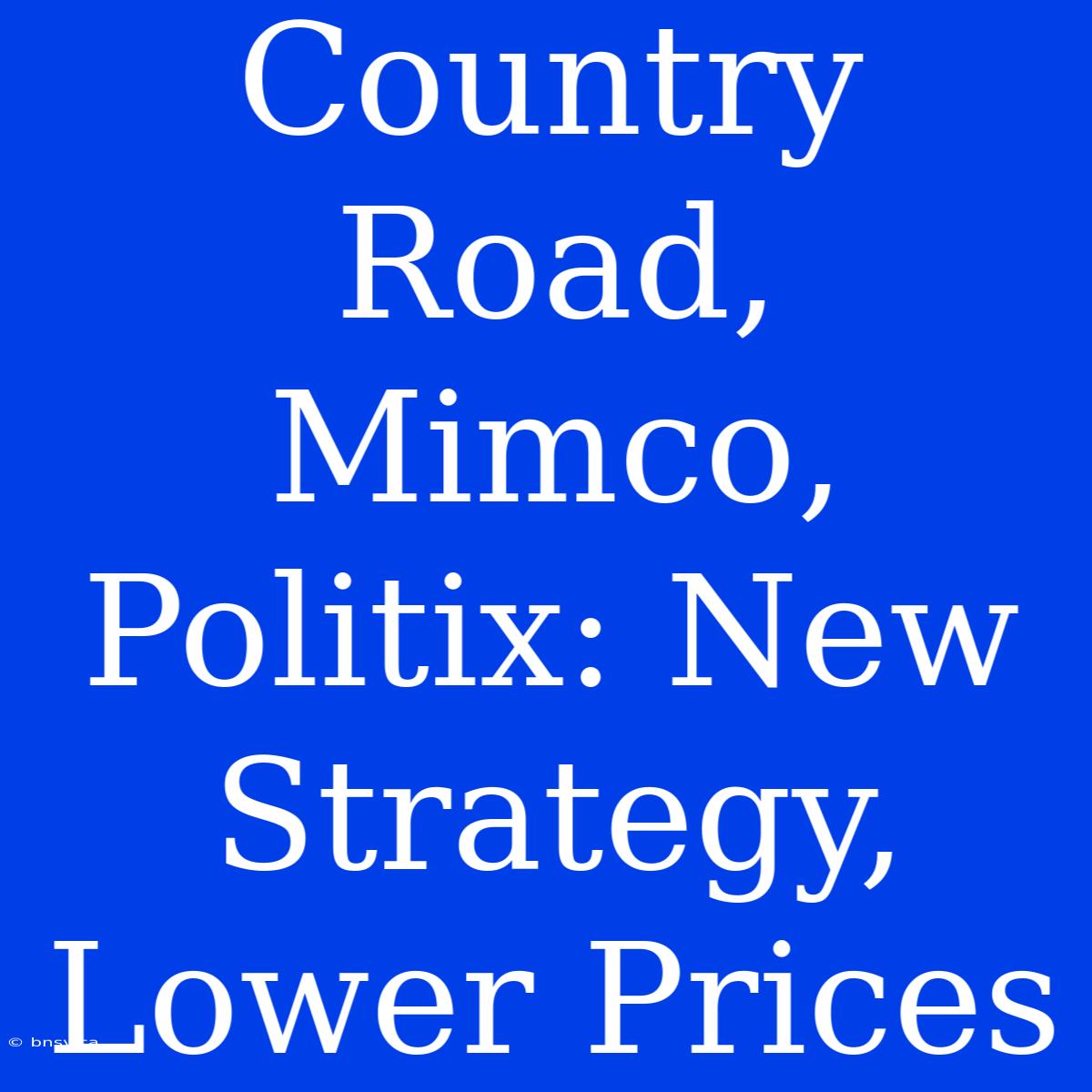 Country Road, Mimco, Politix: New Strategy, Lower Prices